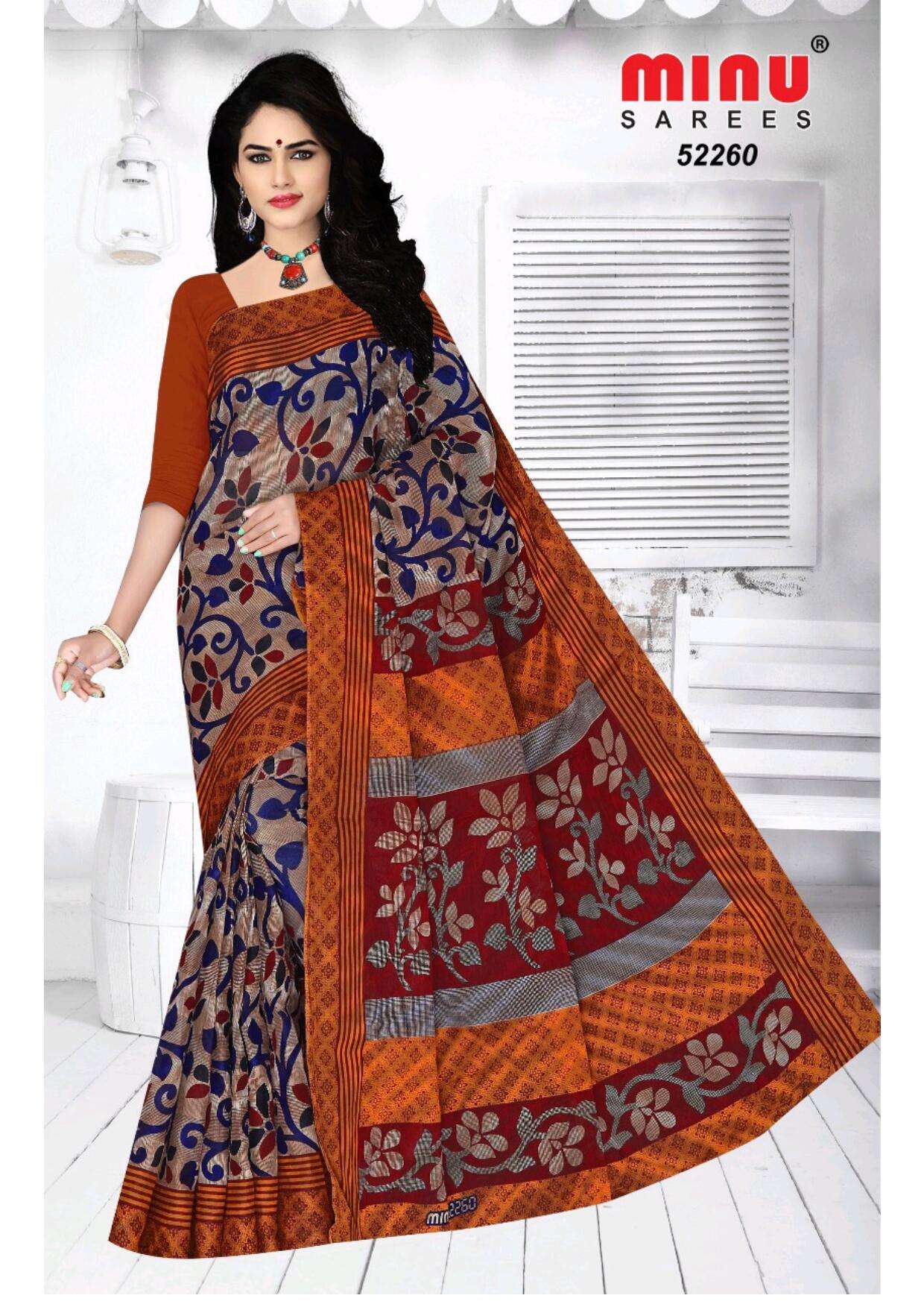 Minu BUNTY Assorted Cotton Saree-4P catalog