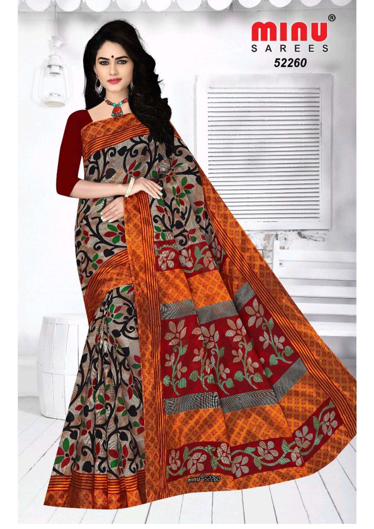 Minu BUNTY Assorted Cotton Saree-4P catalog