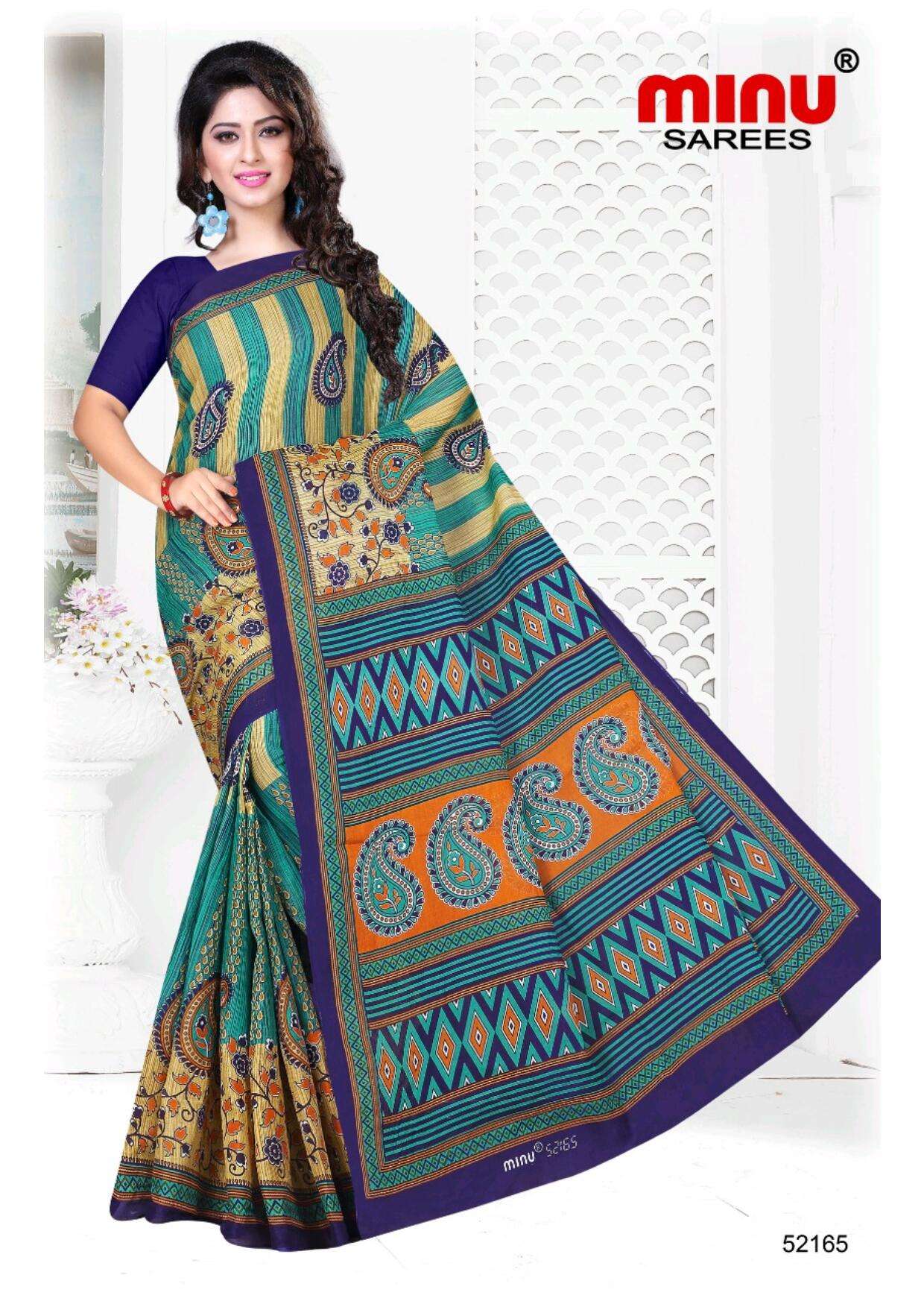 Minu BUNTY Assorted Cotton Saree-4P catalog