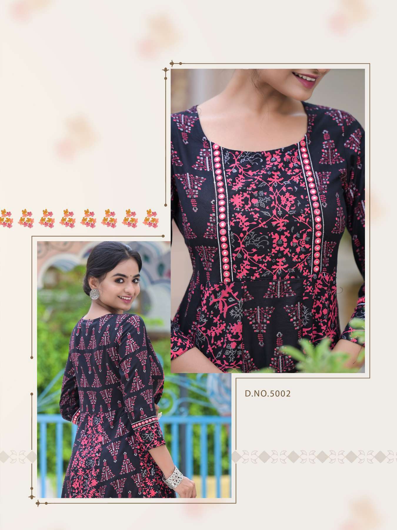 Minu CHOCOLATE Vol-5 Rayon Anarkali Kurtis-3P Catalogue