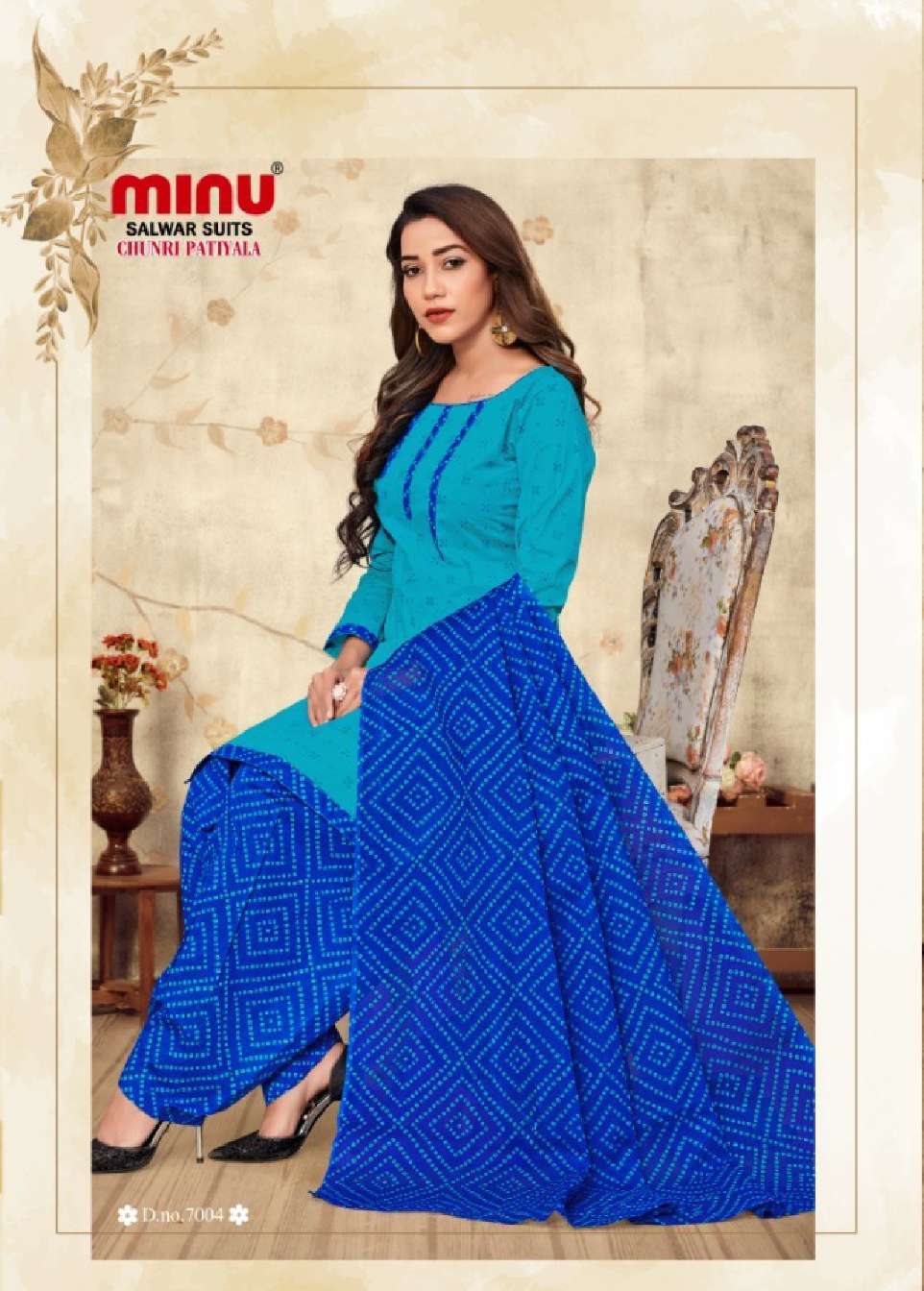 Minu CHURNI PATIALA  Cotton Printed Dress Material-8P Catalog