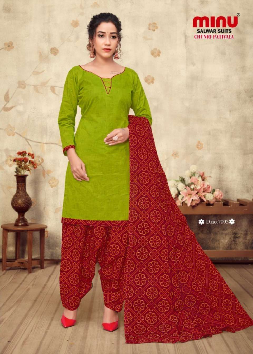 Minu CHURNI PATIALA  Cotton Printed Dress Material-8P Catalog