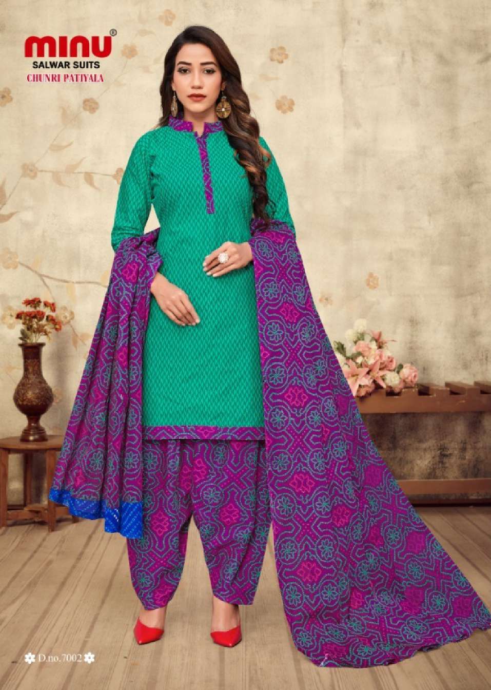 Minu CHURNI PATIALA  Cotton Printed Dress Material-8P Catalog