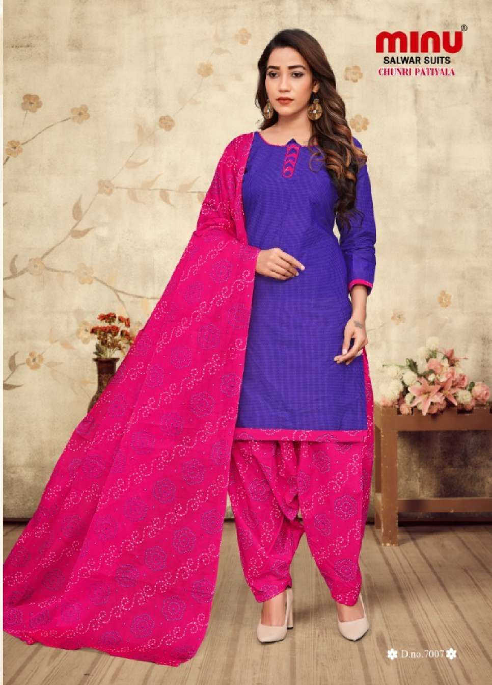 Minu CHURNI PATIALA  Cotton Printed Dress Material-8P Catalog