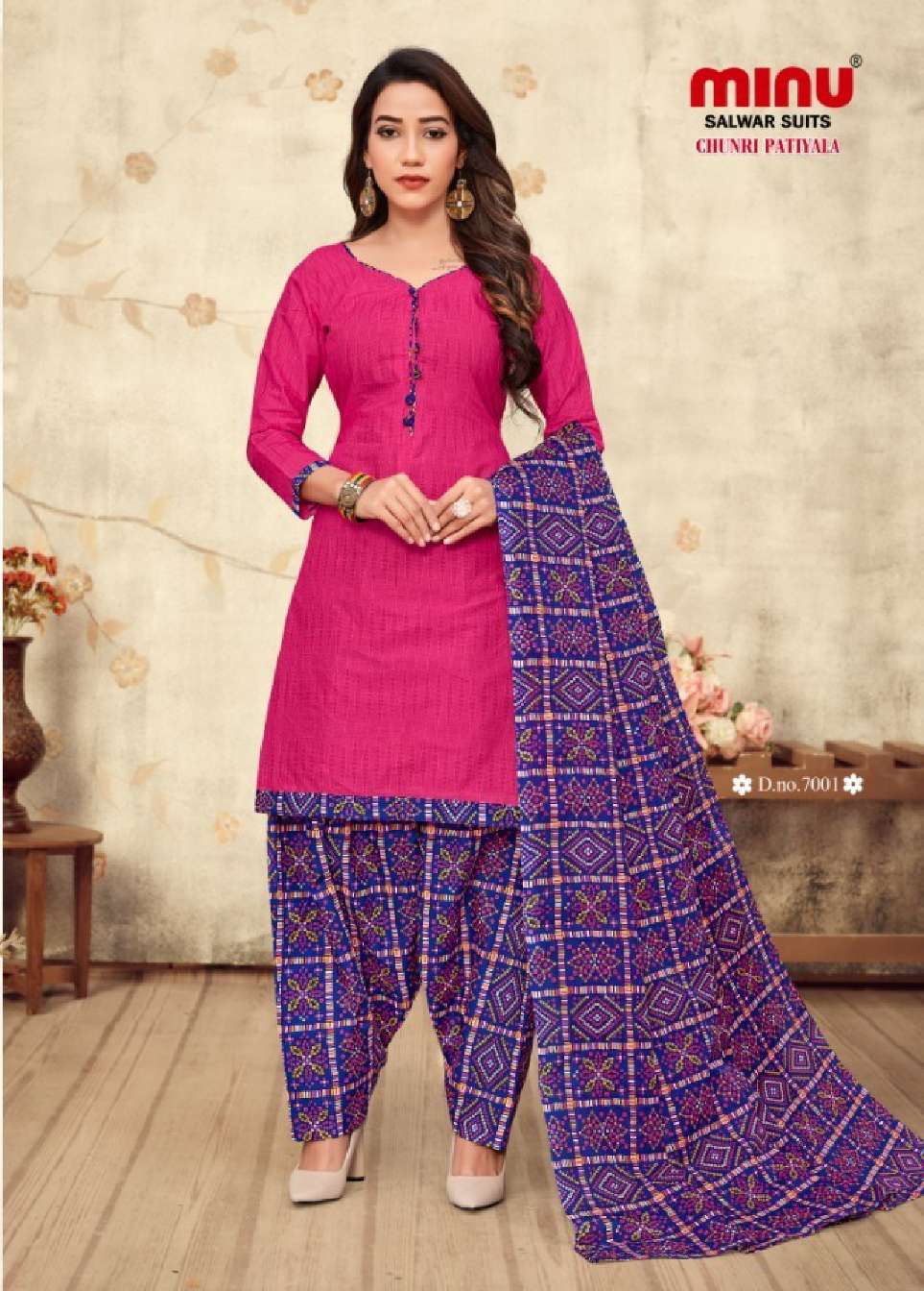 Minu CHURNI PATIALA  Cotton Printed Dress Material-8P Catalog