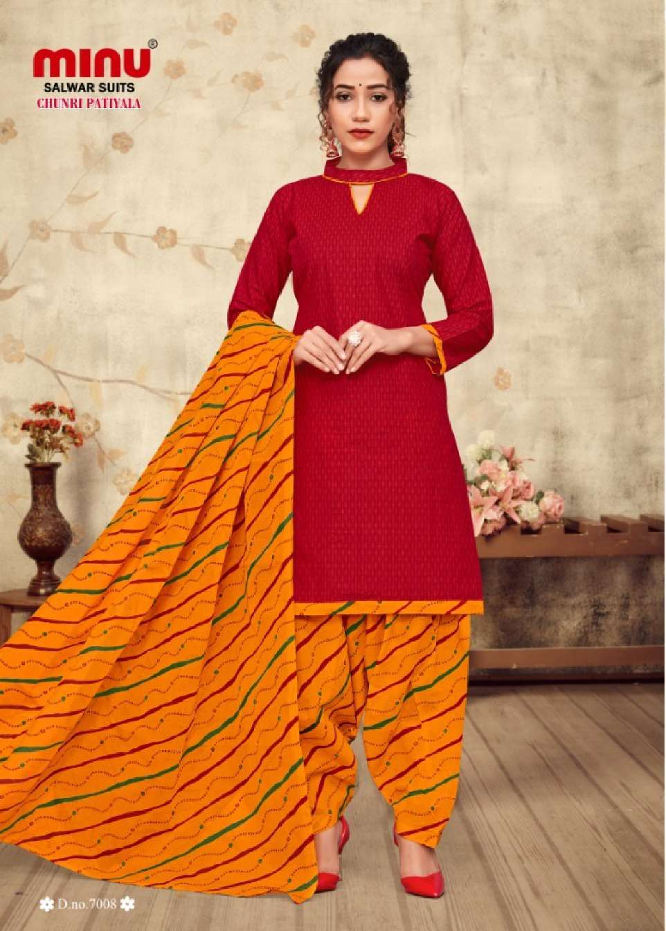 Minu CHURNI PATIALA  Cotton Printed Dress Material-8P Catalog