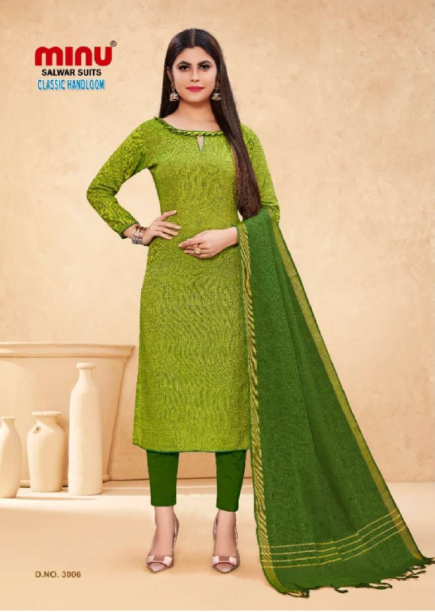 Minu CLASSIC HANDLOOM Cotton Dress Material-8P Catalog