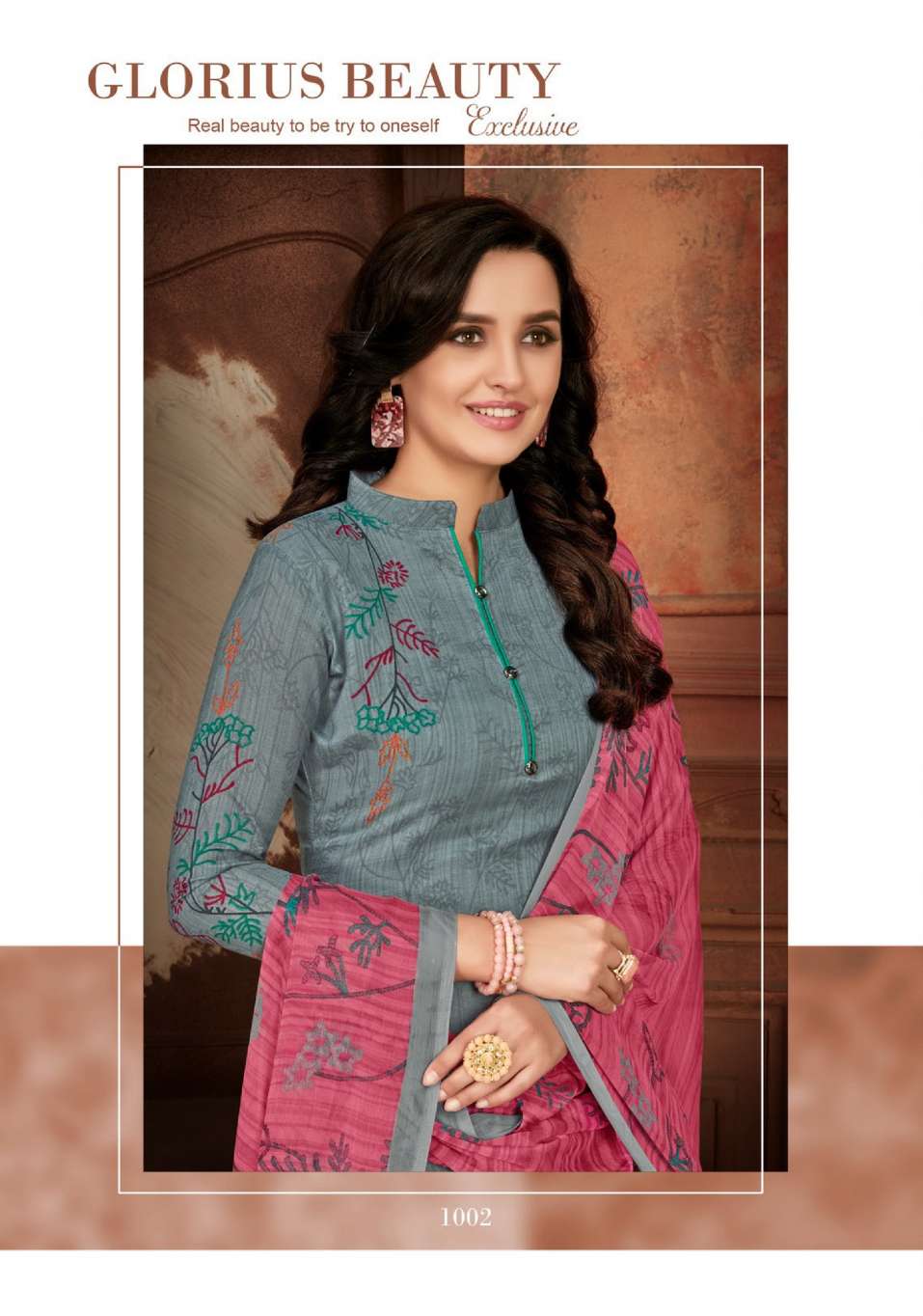 Minu ELIZABETH Cotton Printed Dress material-8P Catalog