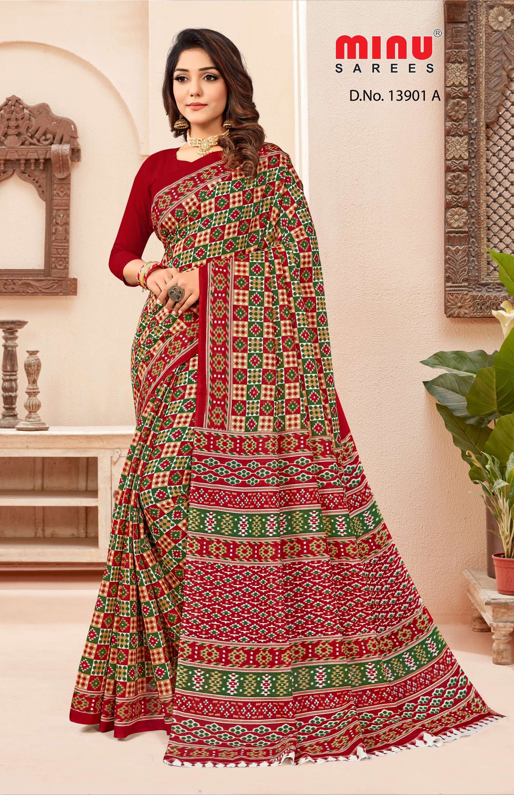 Minu GLORY KL Cotton Printed Saree-12P Catalog