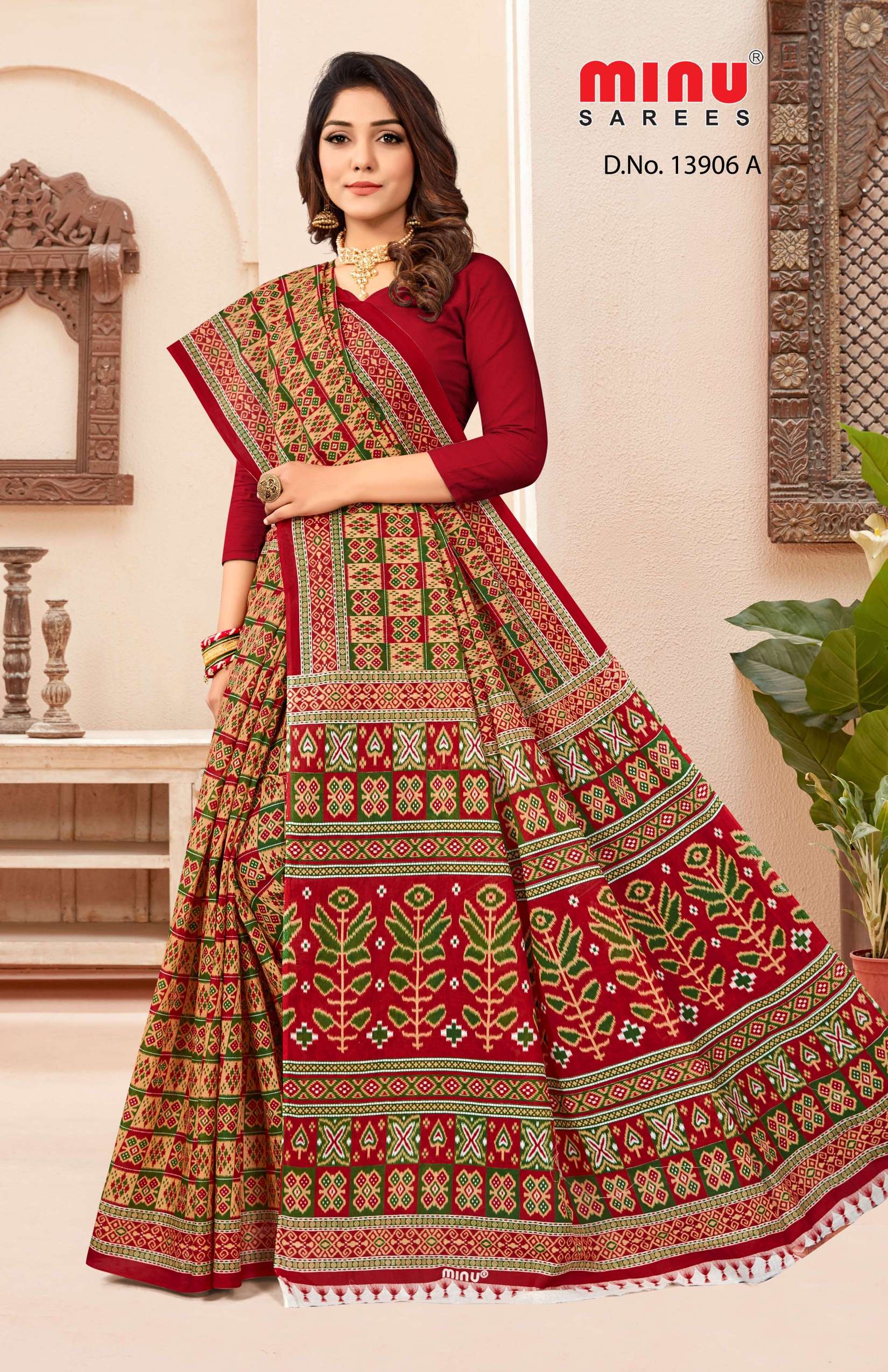 Minu GLORY KL Cotton Printed Saree-12P Catalog