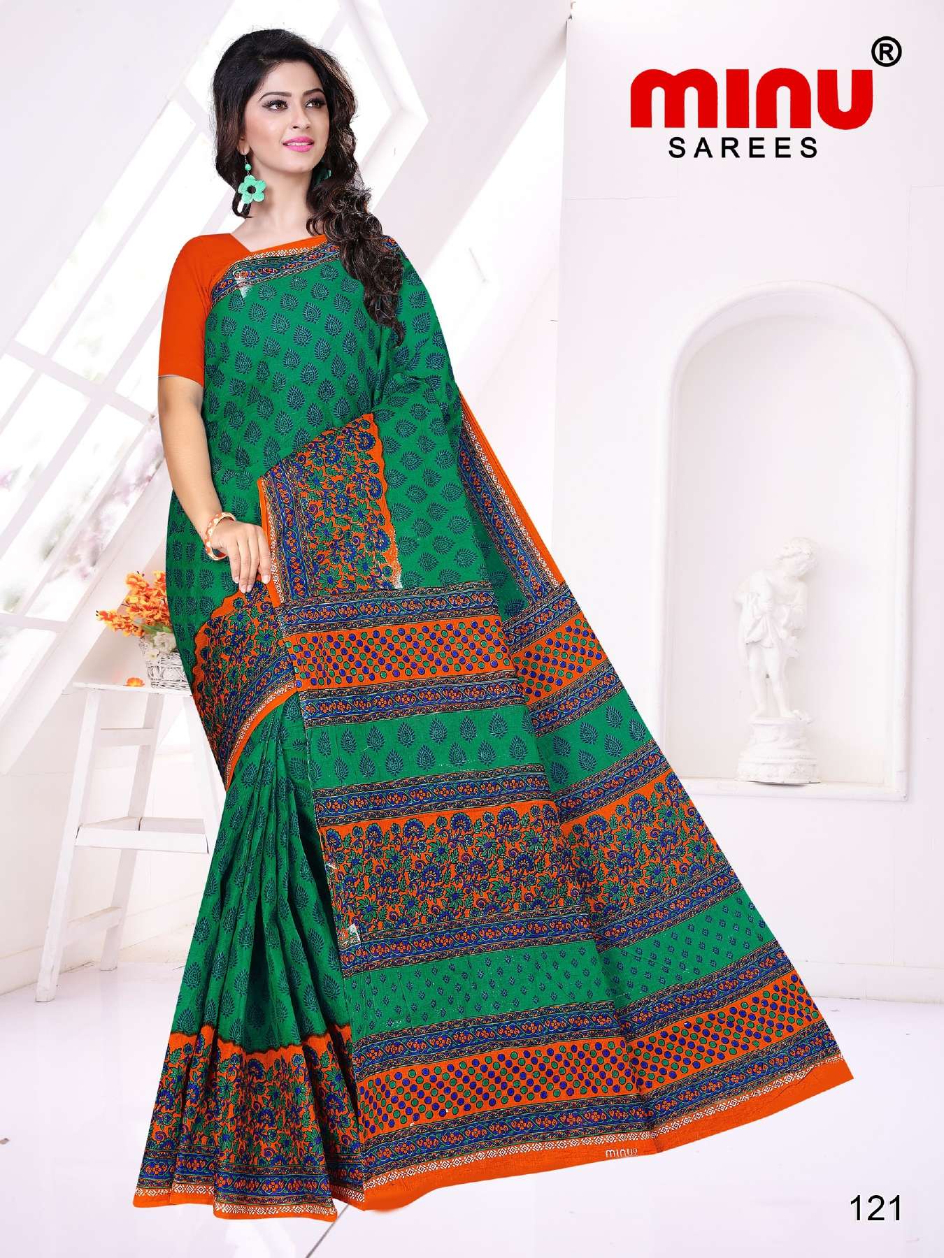Minu HOWRAH BRIDGE Cotton Saree-15P Catalog