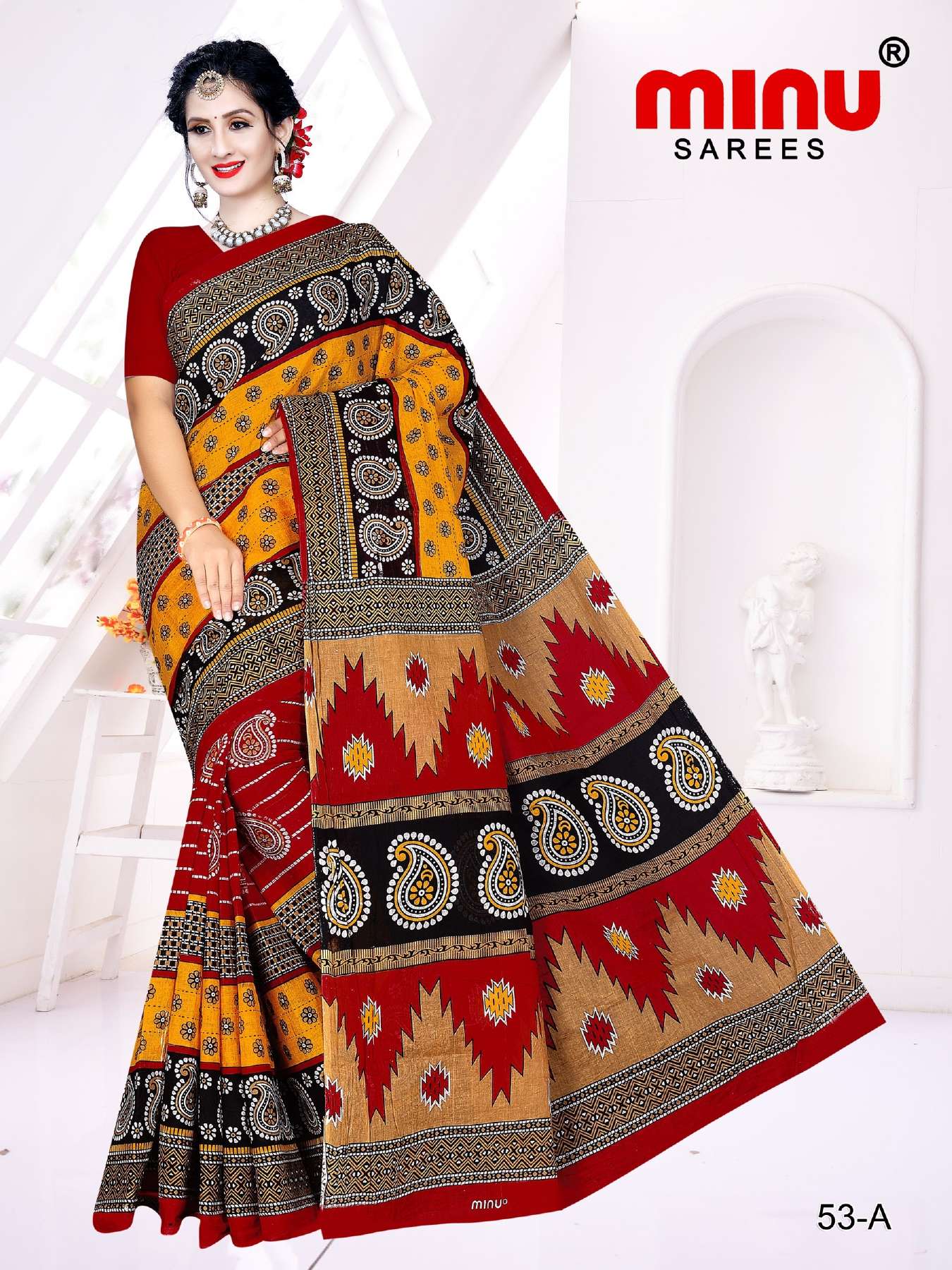 Minu HOWRAH BRIDGE Cotton Saree-15P Catalog