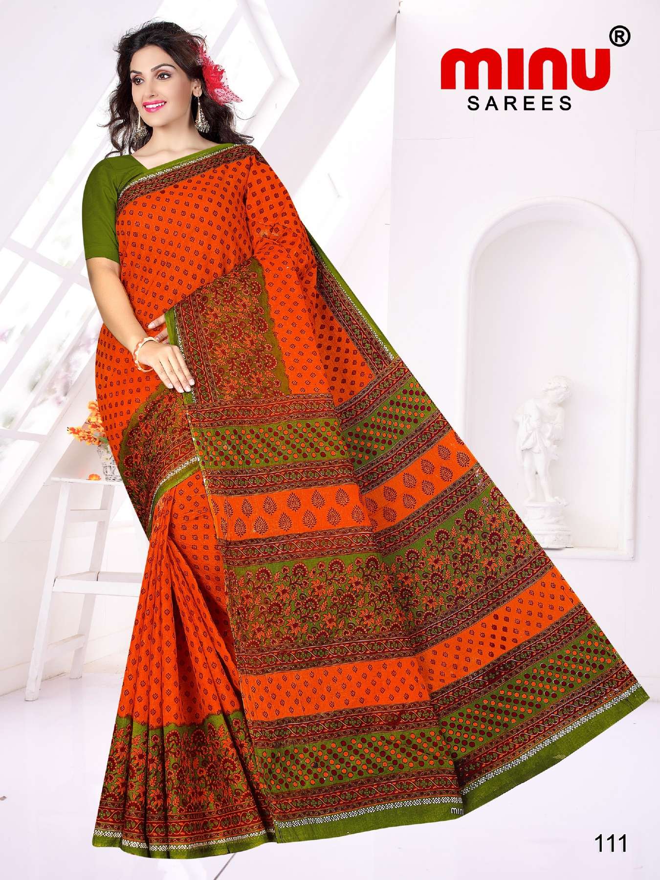 Minu HOWRAH BRIDGE Cotton Saree-15P Catalog