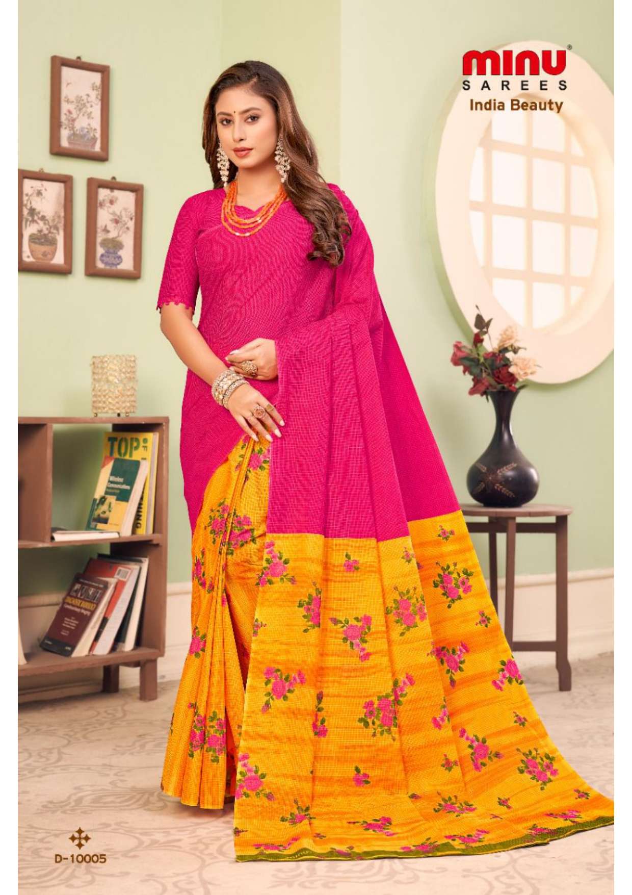 Minu INDIA BEAUTY_10 Cotton Saree-14P Catalog
