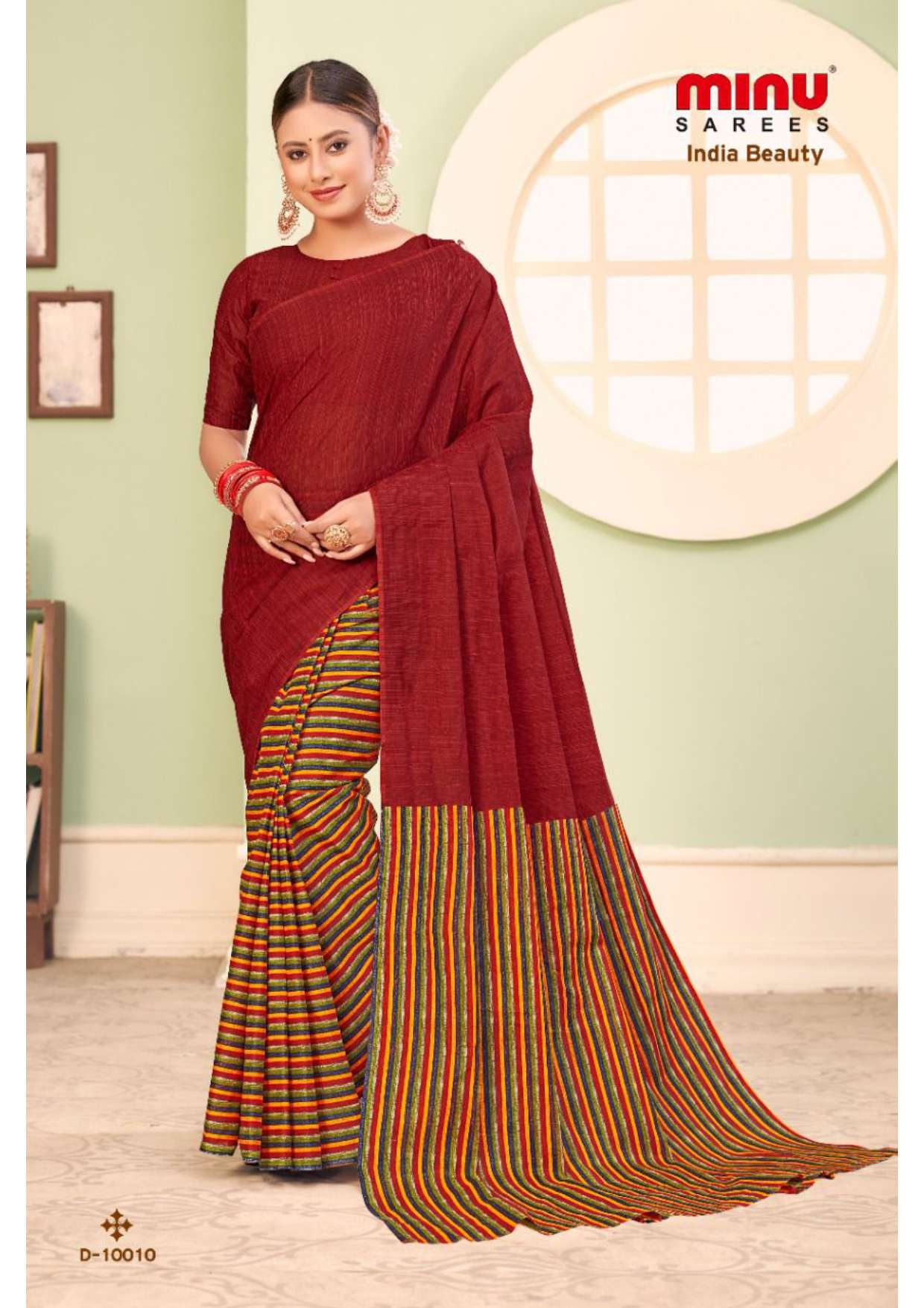 Minu INDIA BEAUTY_10 Cotton Saree-14P Catalog