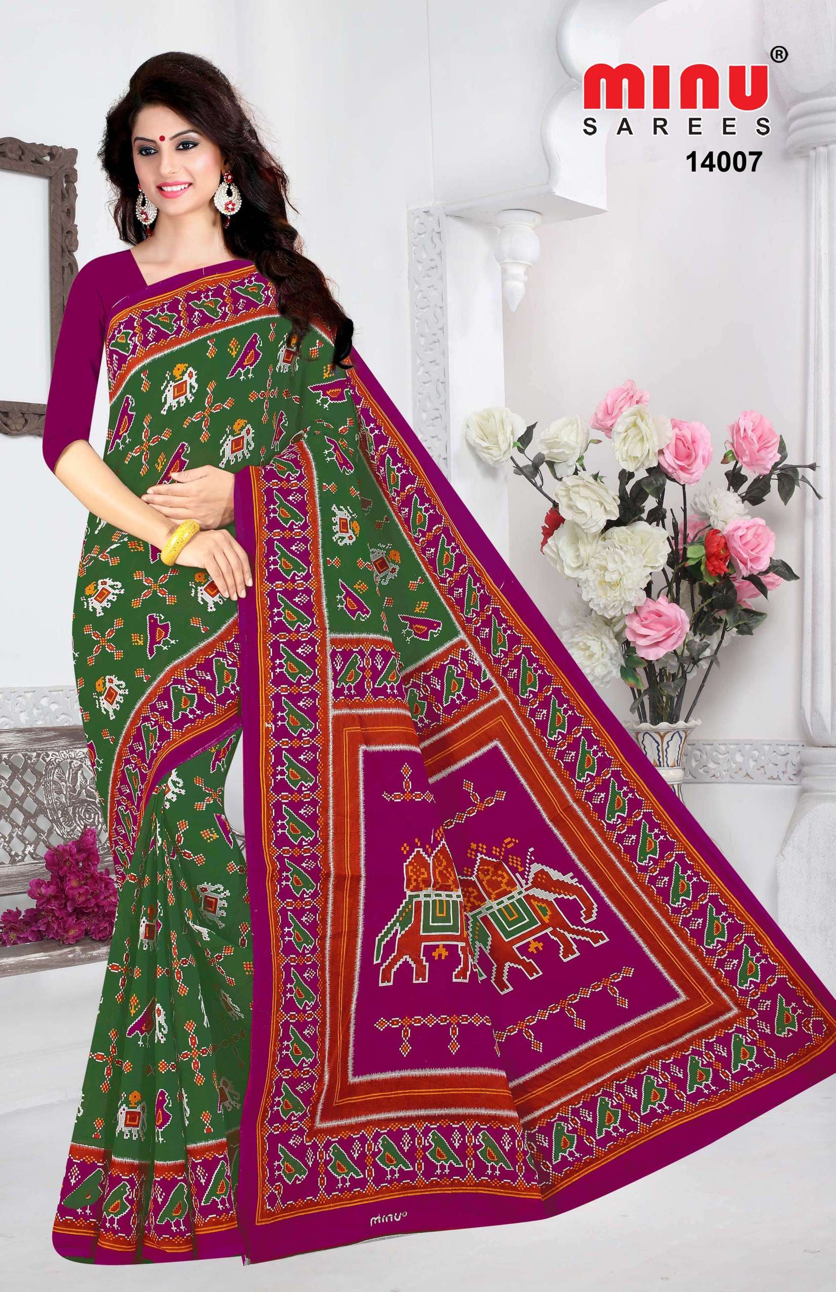 Minu INDIA BEAUTY PATOLA Cotton Saree-12P Catalog