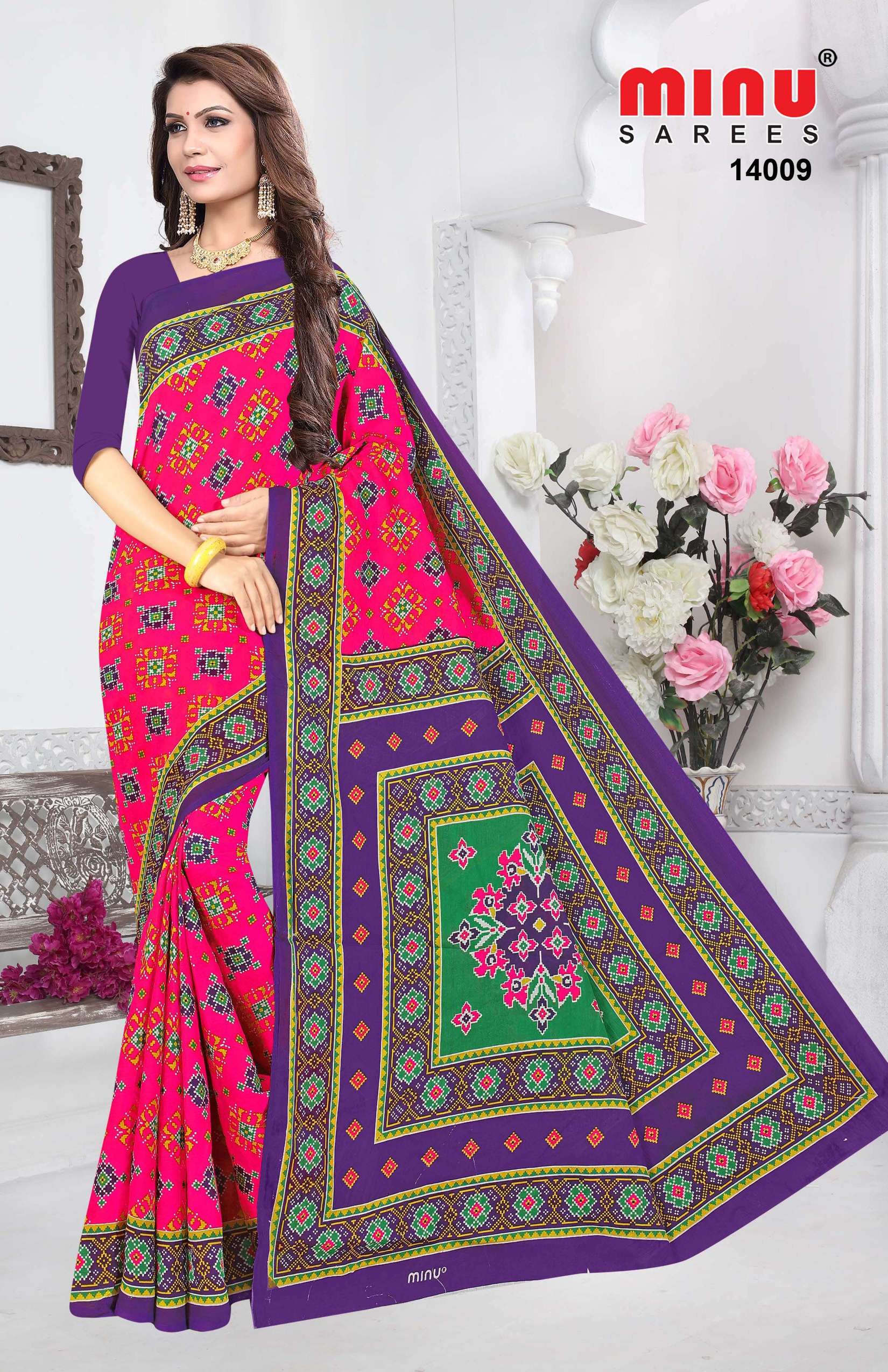 Minu INDIA BEAUTY PATOLA Cotton Saree-12P Catalog