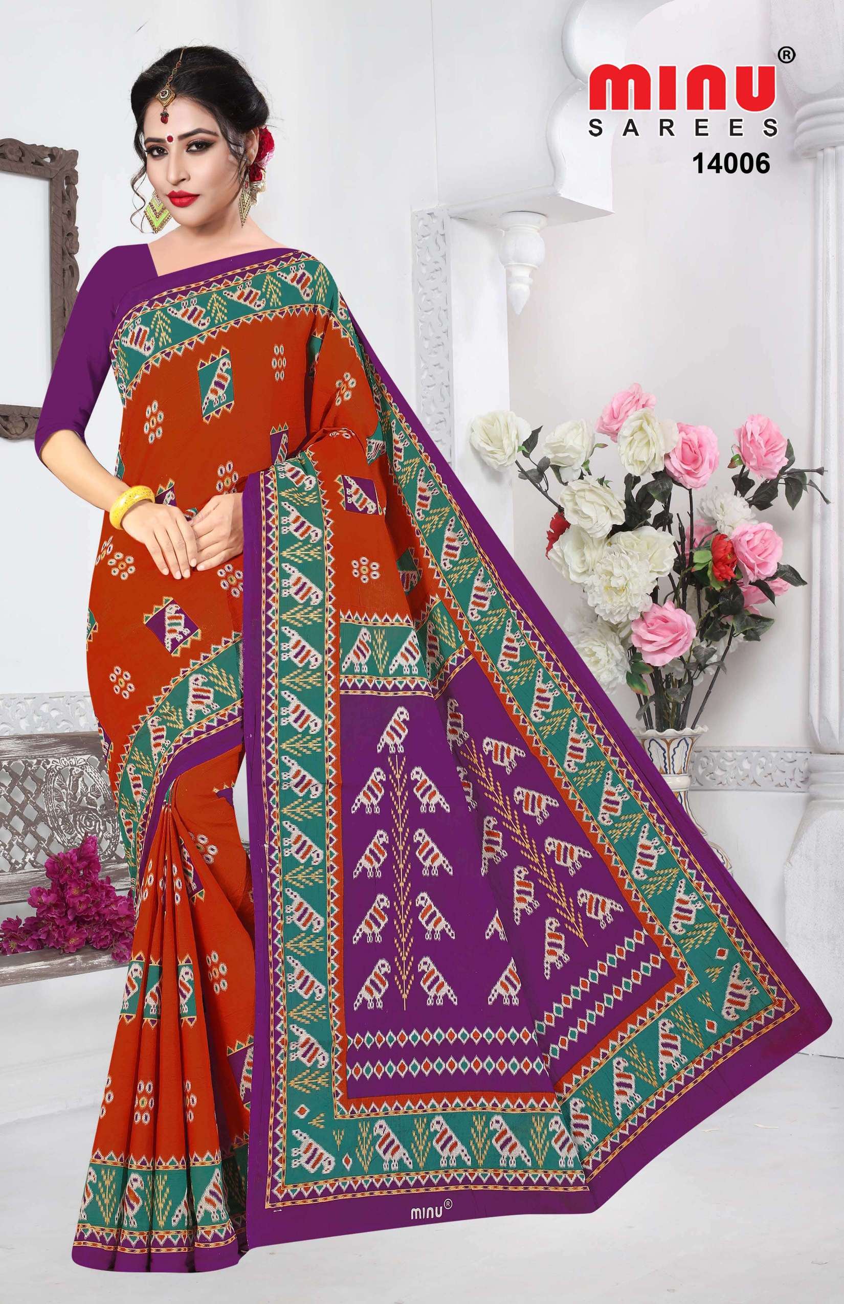 Minu INDIA BEAUTY PATOLA Cotton Saree-12P Catalog