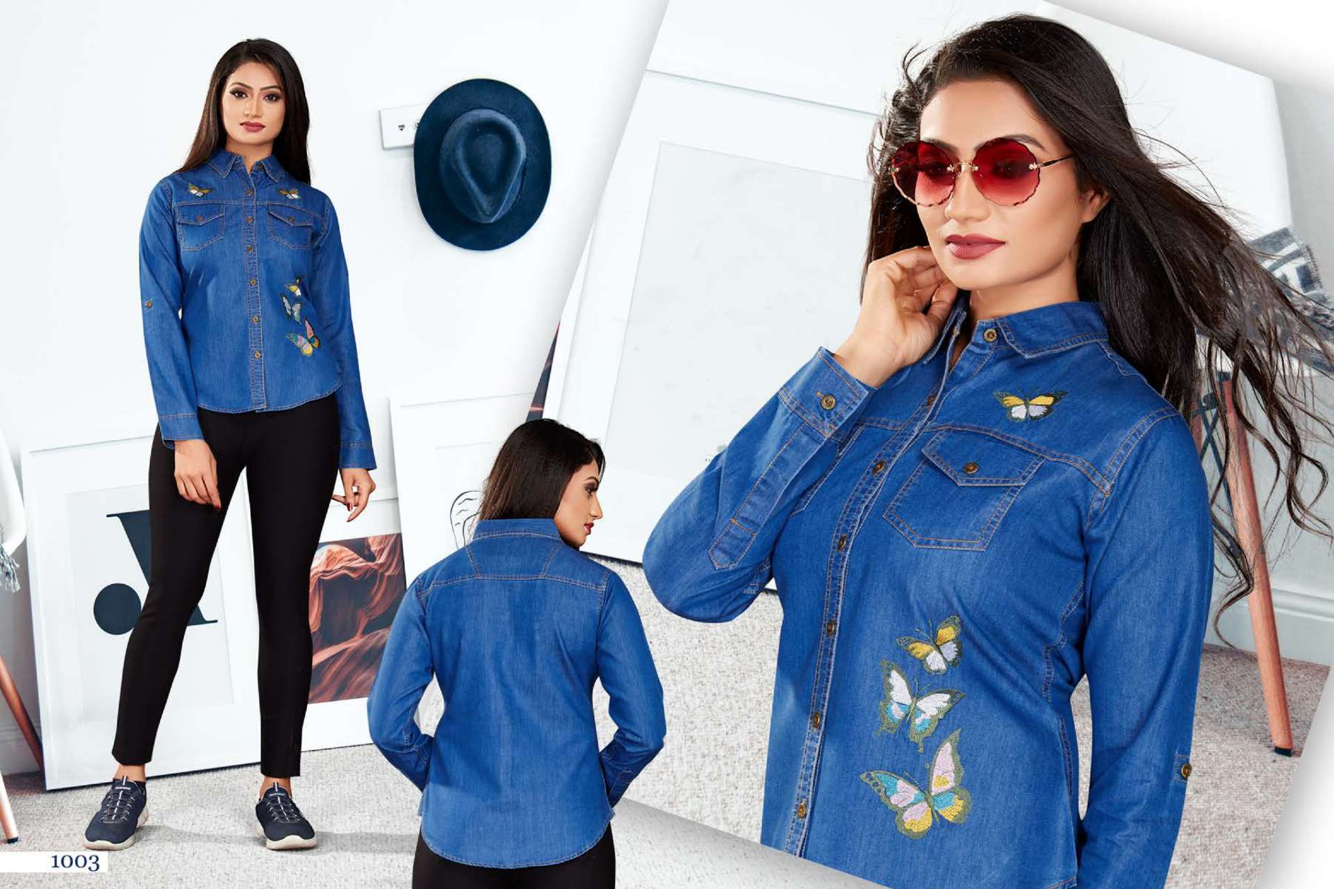 Minu INDIGO STYLE Denim Shirt-6P Catalog