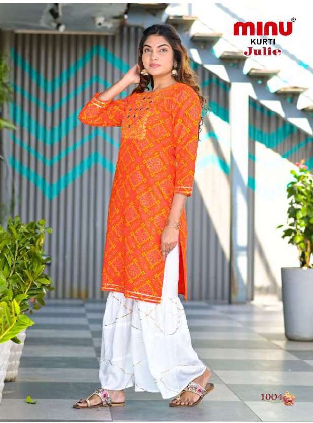 Minu JULIE Rayon Kurtis Combo-4P Catalog