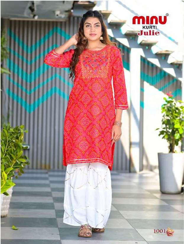 Minu JULIE Rayon Kurtis Combo-4P Catalog