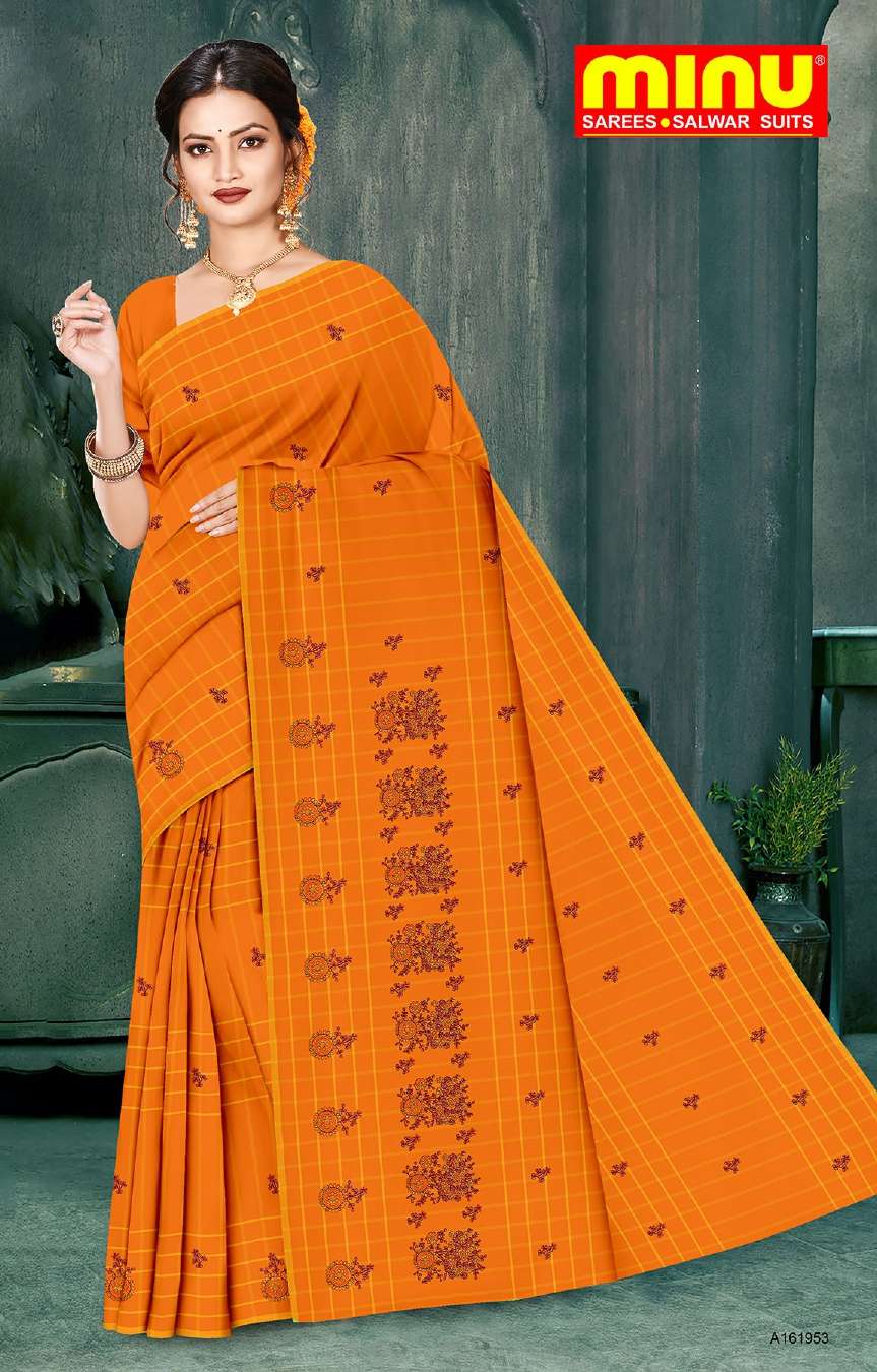 Minu JYOTI Cotton Embroidered Saree-8P Catalog