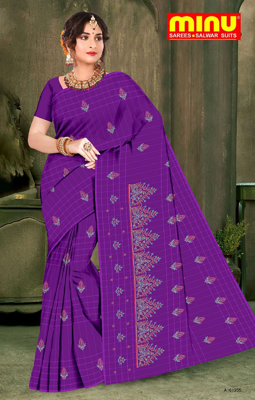 Minu JYOTI Cotton Embroidered Saree-8P Catalog