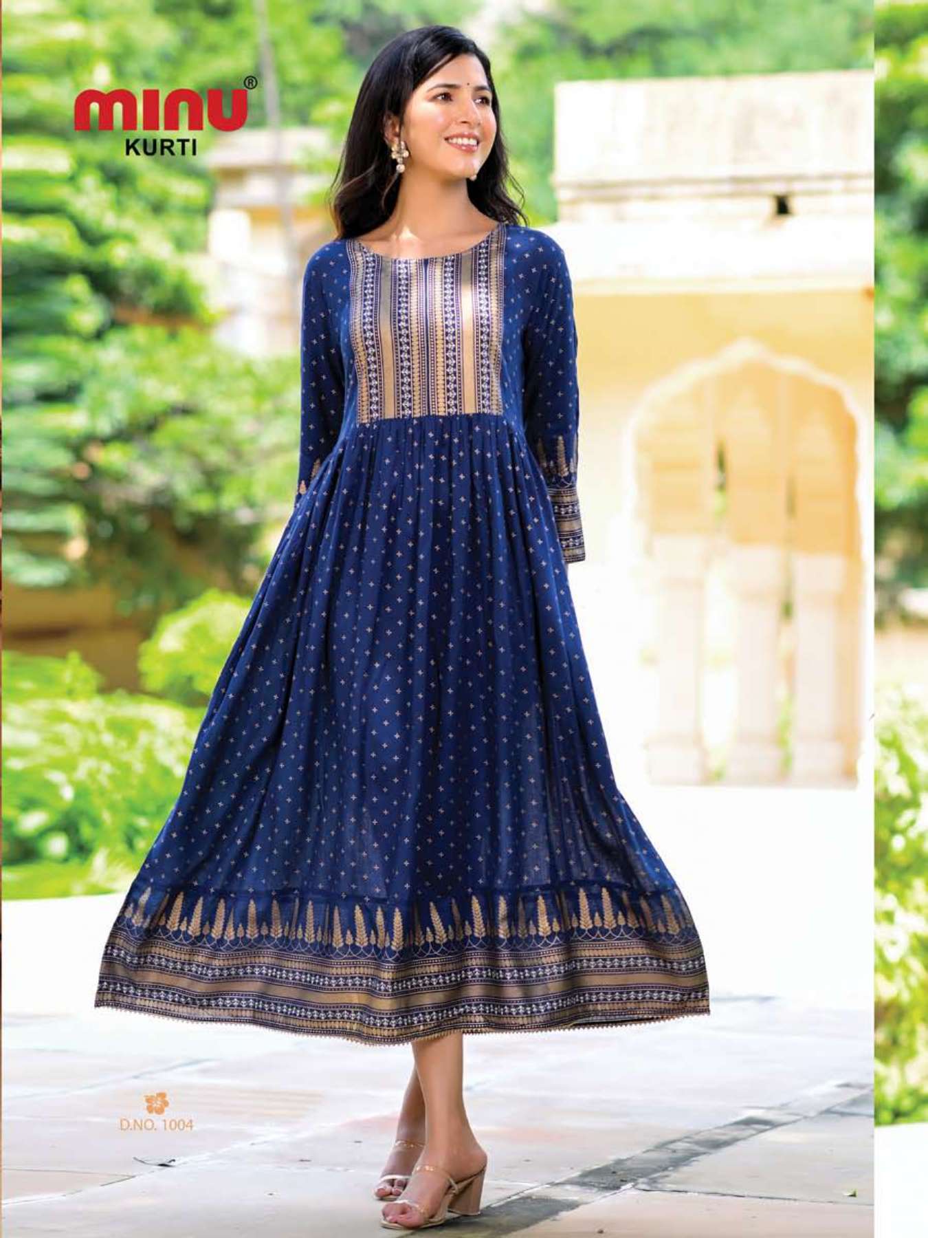 Minu KAJOL Rayon Anarkali Kurtis-4P Catalog