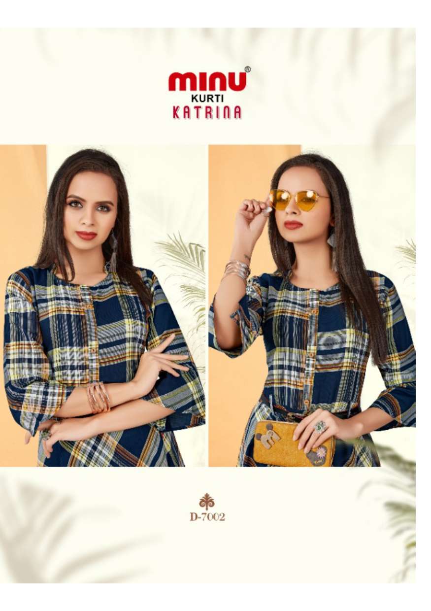 Minu KATRINA Vol-7 Rayon Long Anarkali Kurtis-6P Catalogue