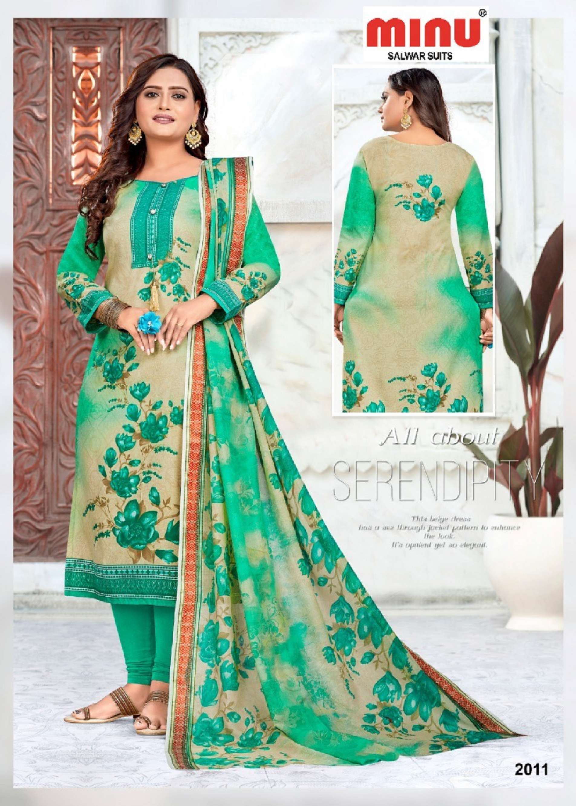 Minu KOHINOOR Vol-2 Cotton Blend Printed Dress Material-12P Catalog