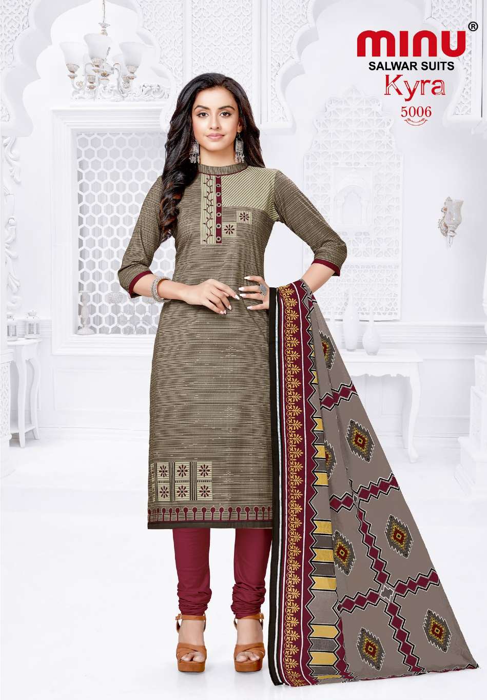 Minu Kyra Vol-5 Cotton Dress Material-10P Catalog
