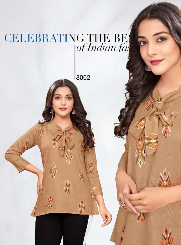 Minu MEHAK Vol-8 Rayon Top-4P Catalog