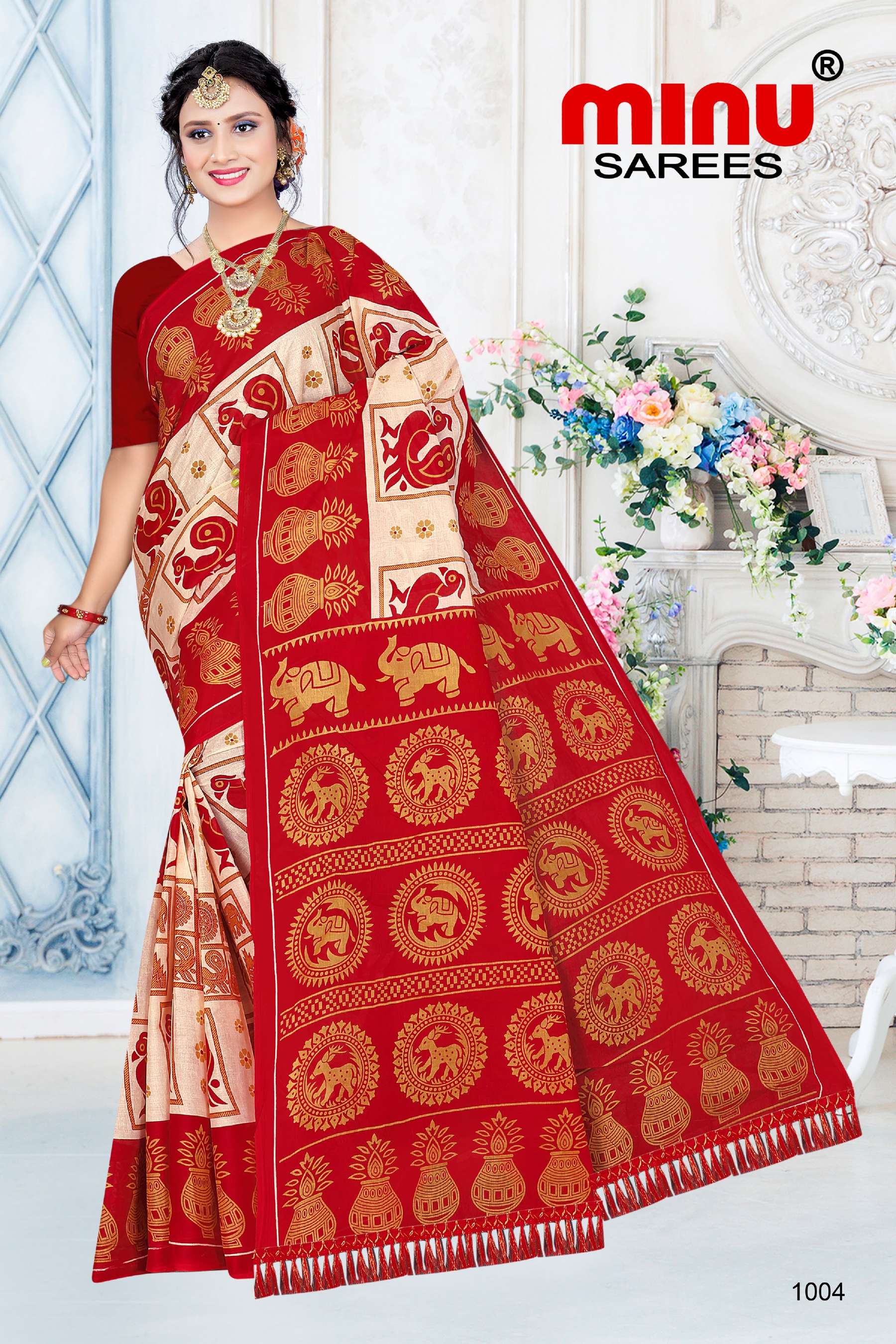 Minu MISS KOLKATA Cotton Printed Saree-12P Catalog