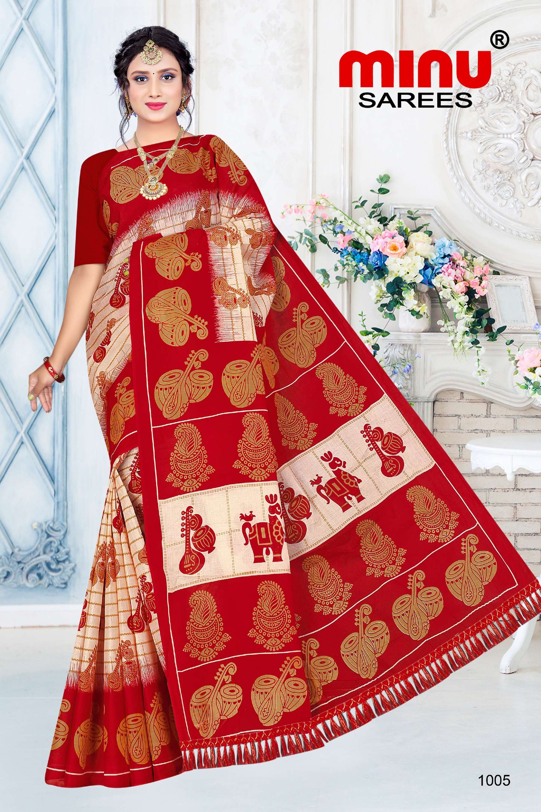 Minu MISS KOLKATA Cotton Printed Saree-12P Catalog