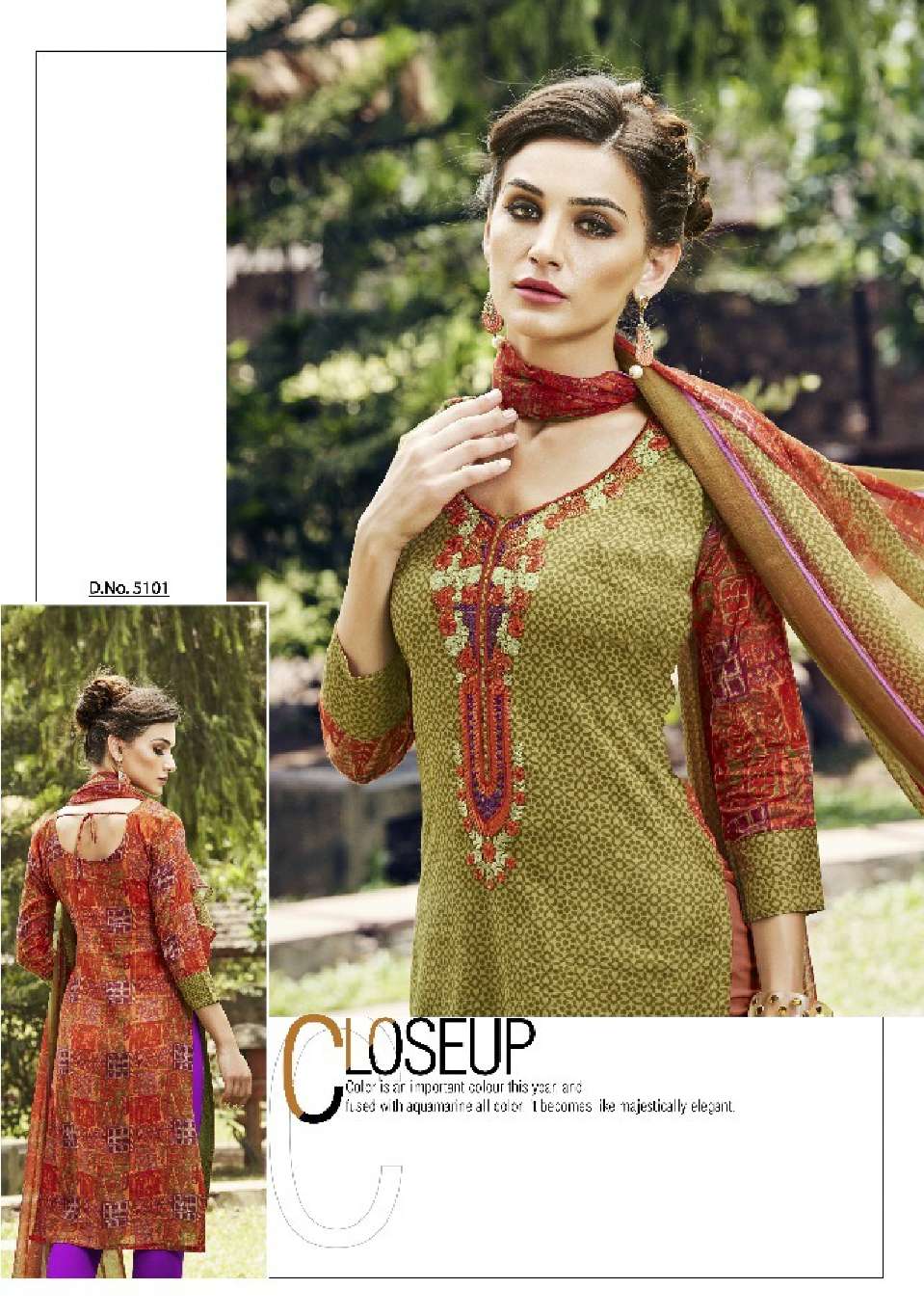 Minu PARINEETA  Cotton Embroidered Dress Material-9P Catalog