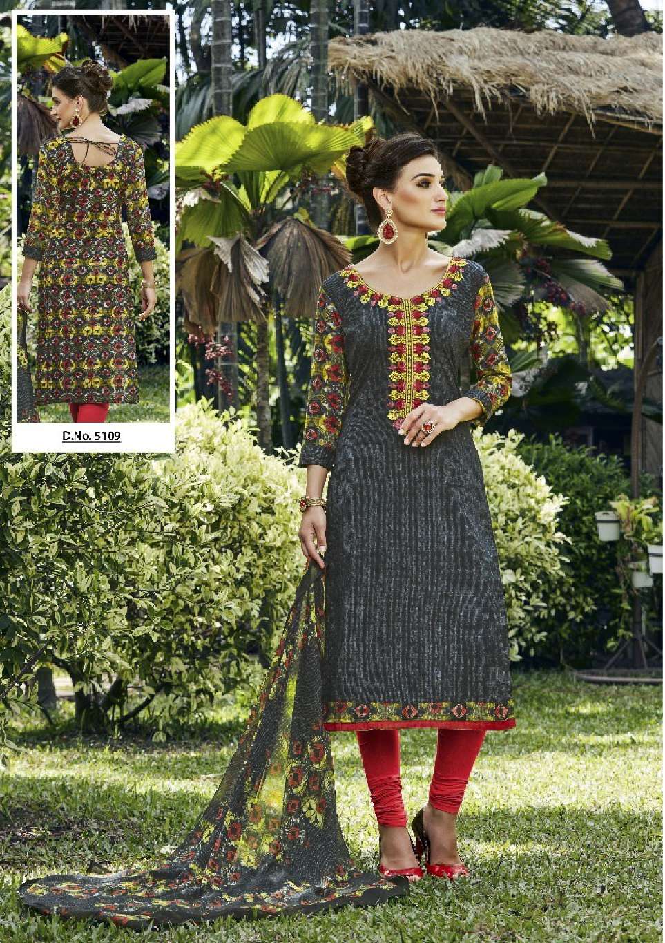 Minu PARINEETA  Cotton Embroidered Dress Material-9P Catalog