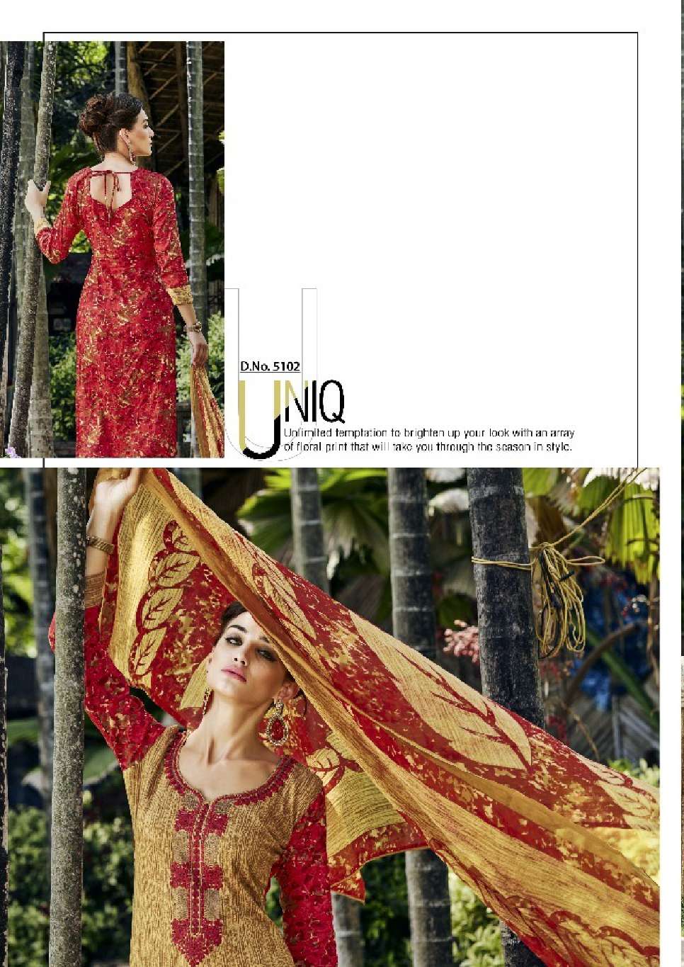 Minu PARINEETA  Cotton Embroidered Dress Material-9P Catalog