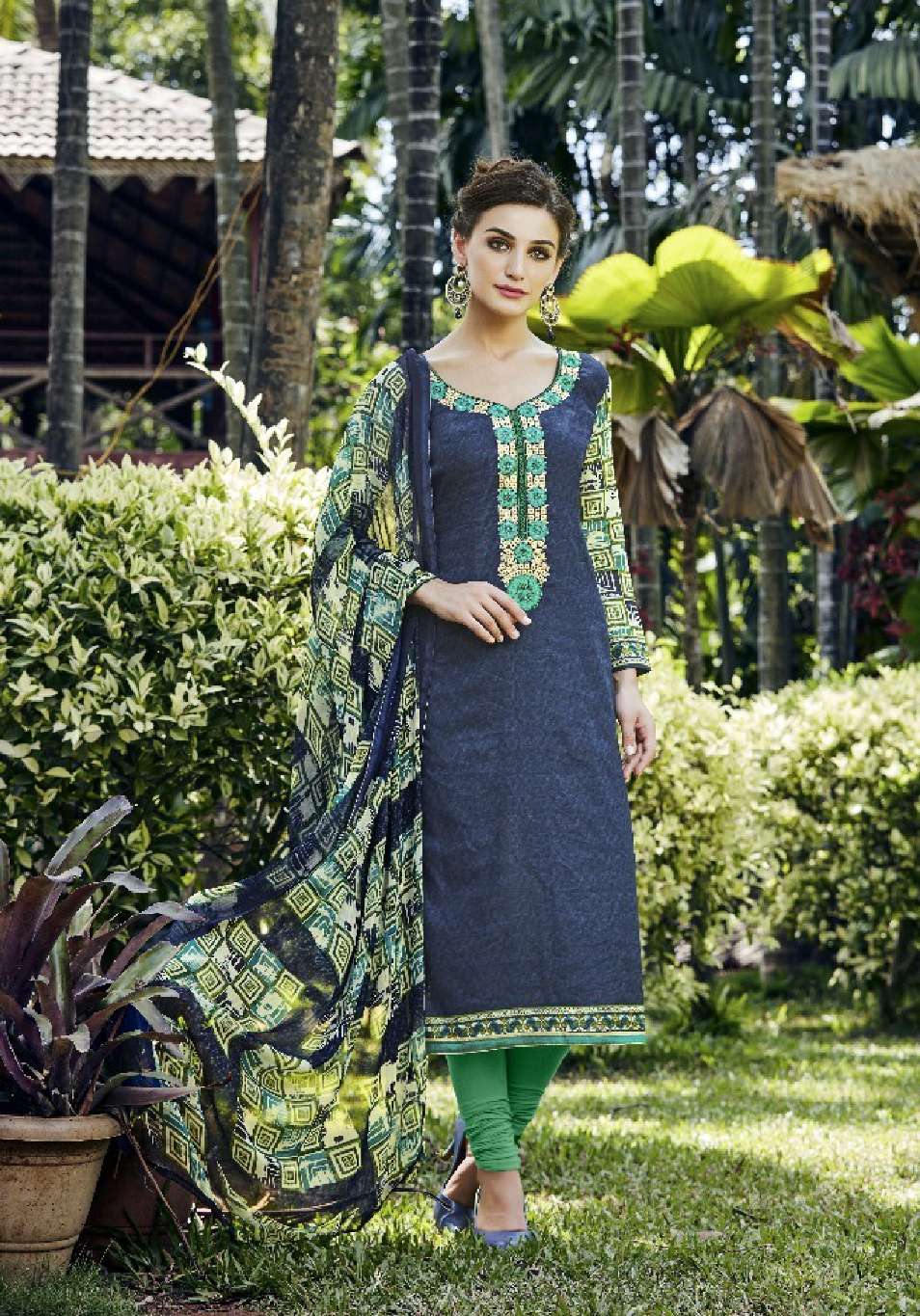Minu PARINEETA  Cotton Embroidered Dress Material-9P Catalog