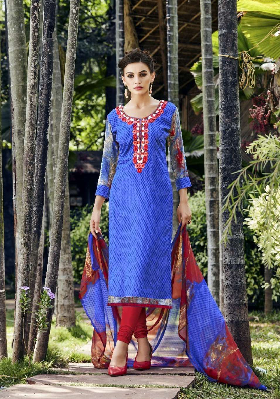 Minu PARINEETA  Cotton Embroidered Dress Material-9P Catalog