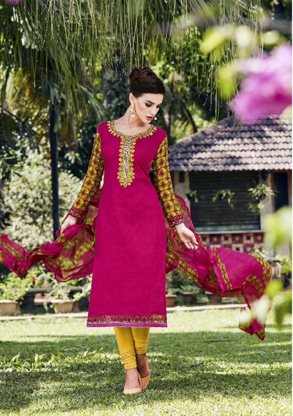 Minu PARINEETA  Cotton Embroidered Dress Material-9P Catalog