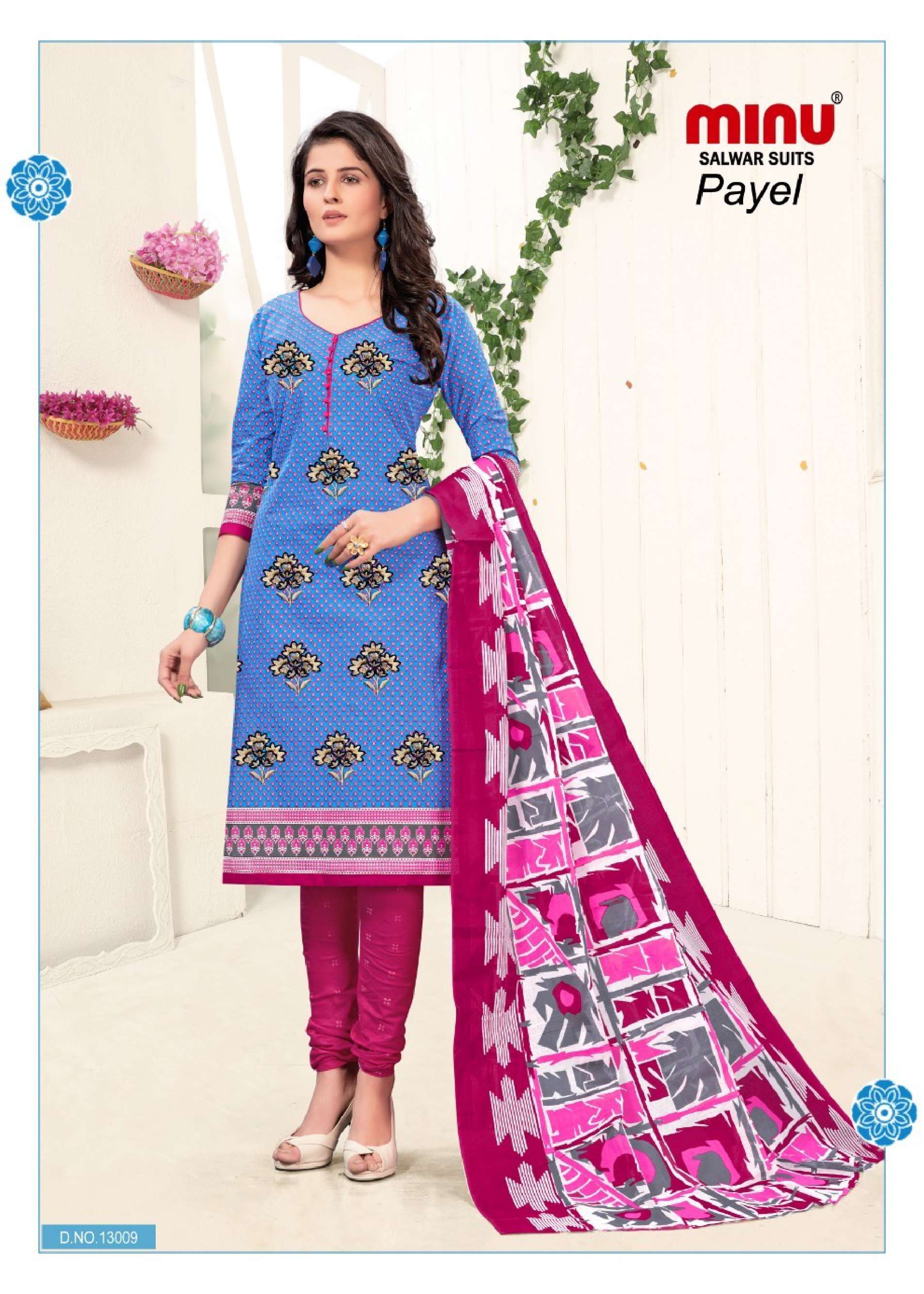 Minu PAYAL Cotton Embroidered Dress Material-10P Catalog