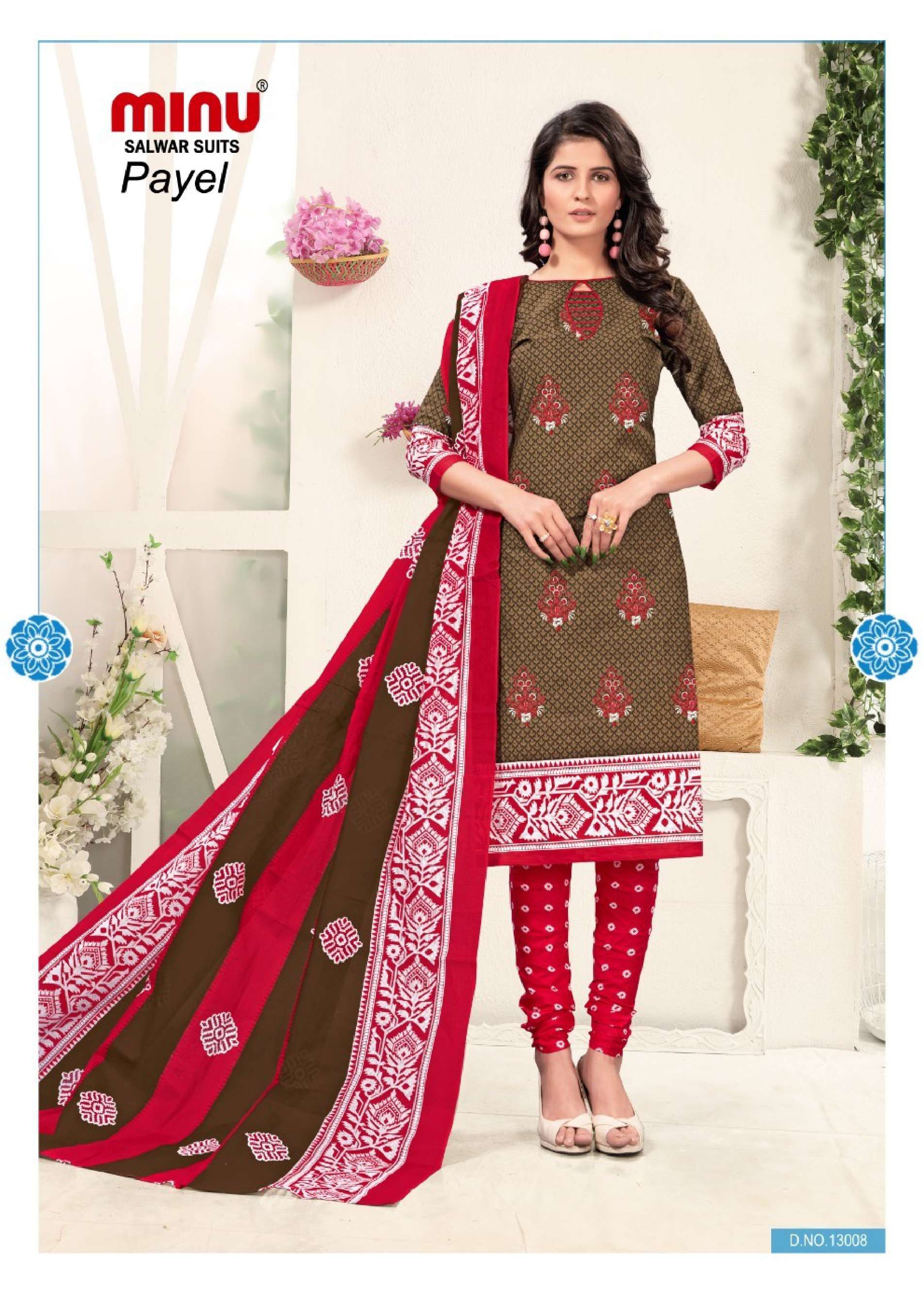 Minu PAYAL Cotton Embroidered Dress Material-10P Catalog