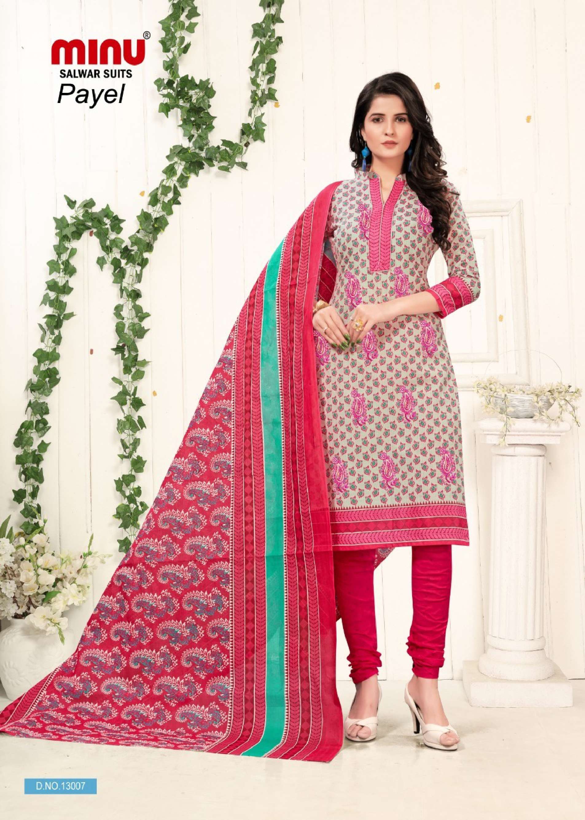 Minu PAYAL Cotton Embroidered Dress Material-10P Catalog