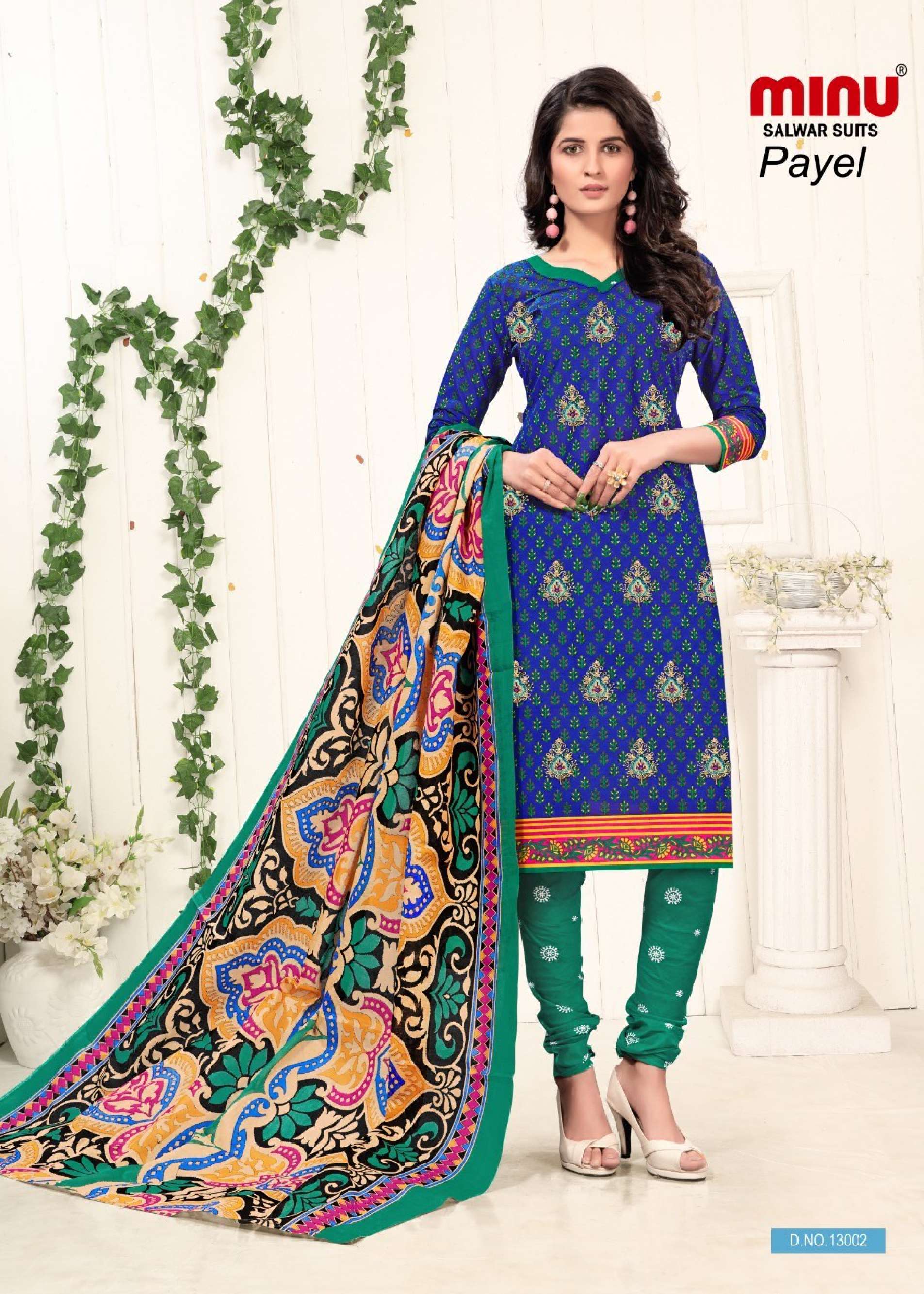 Minu PAYAL Cotton Embroidered Dress Material-10P Catalog