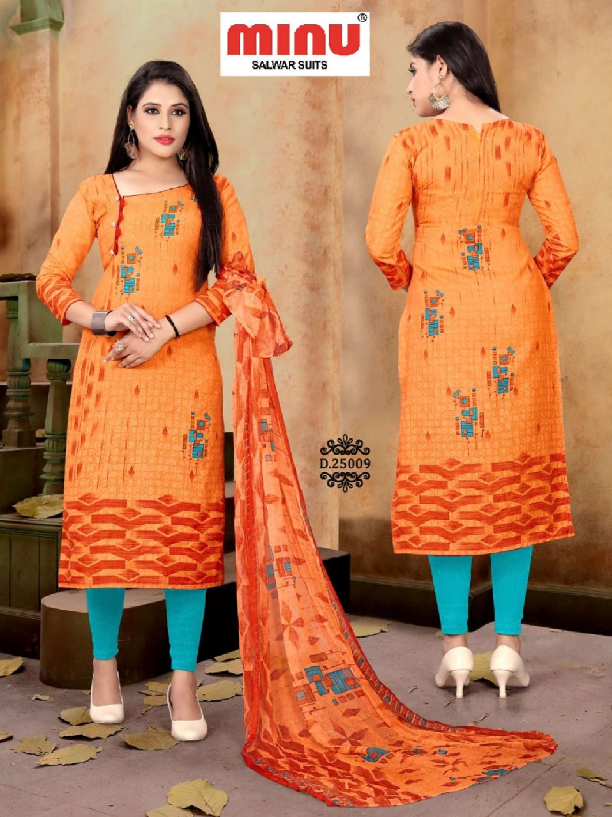 Minu PRAGATI Cotton Printed Dress Material-12P Catalog