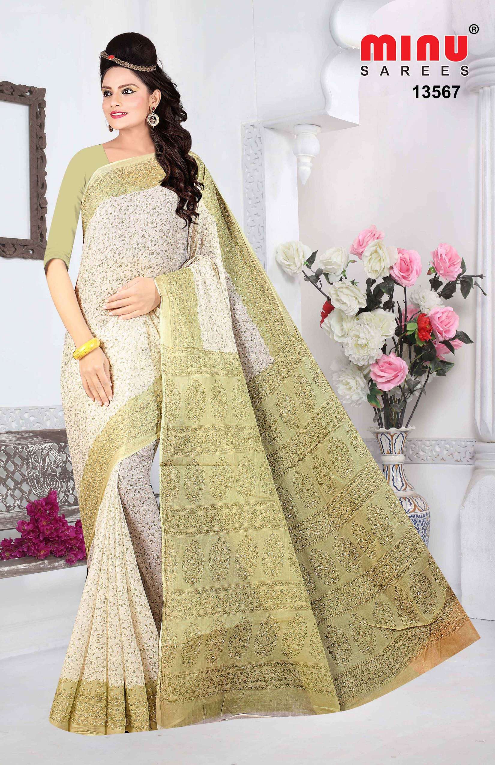 Minu PRIYADARSHINI Cotton Saree-12P Catalog