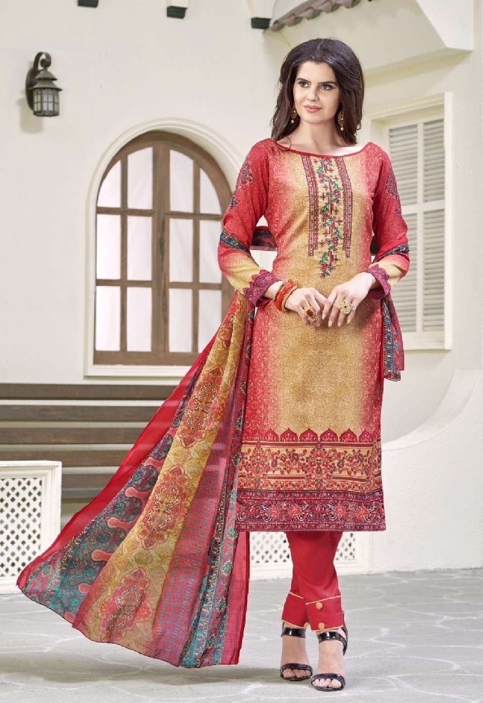 Minu RAABTA Cotton Embroidered Dress Material-8P Catalog