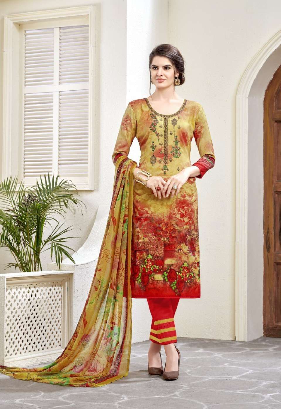 Minu RAABTA Cotton Embroidered Dress Material-8P Catalog