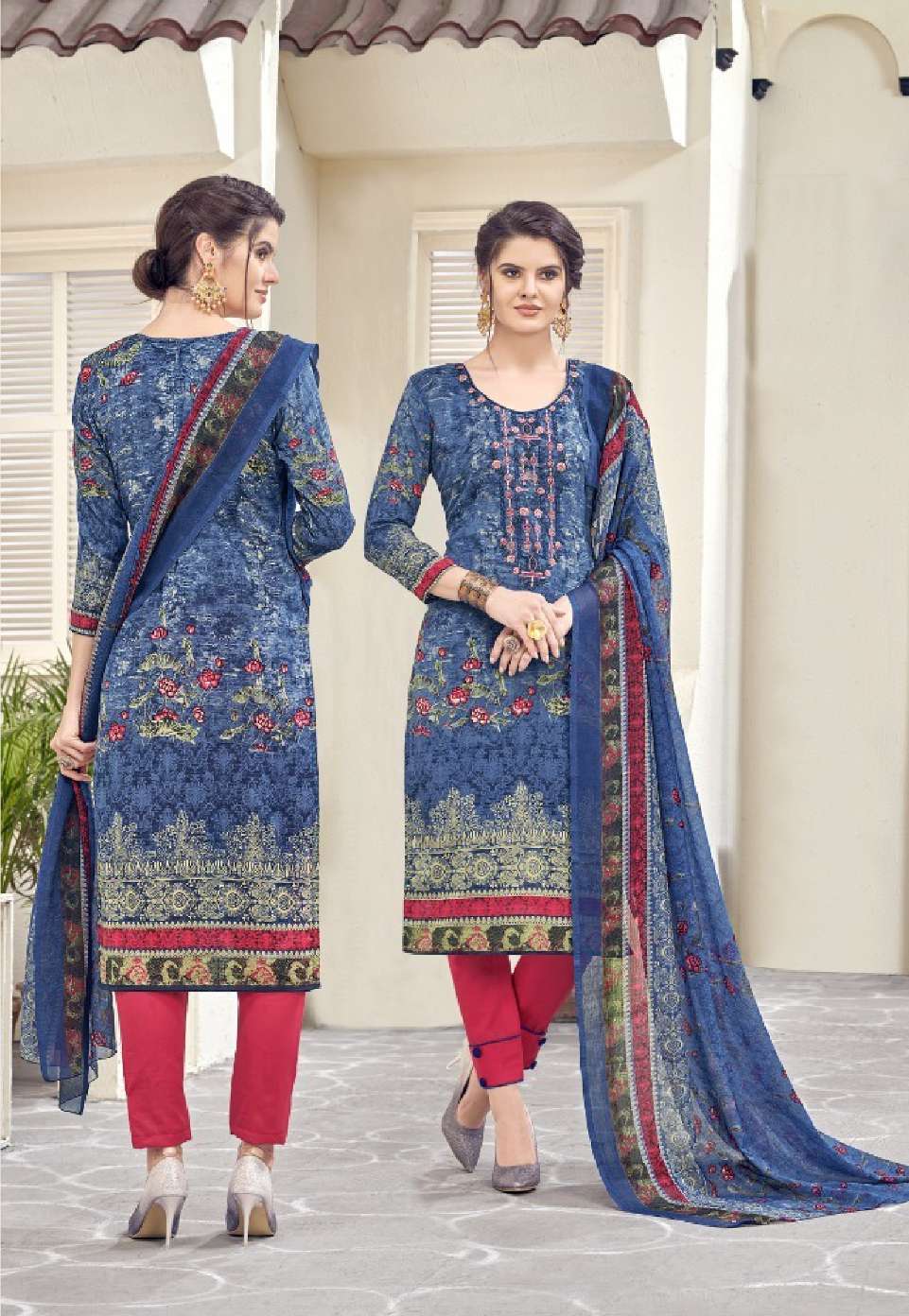 Minu RAABTA Cotton Embroidered Dress Material-8P Catalog