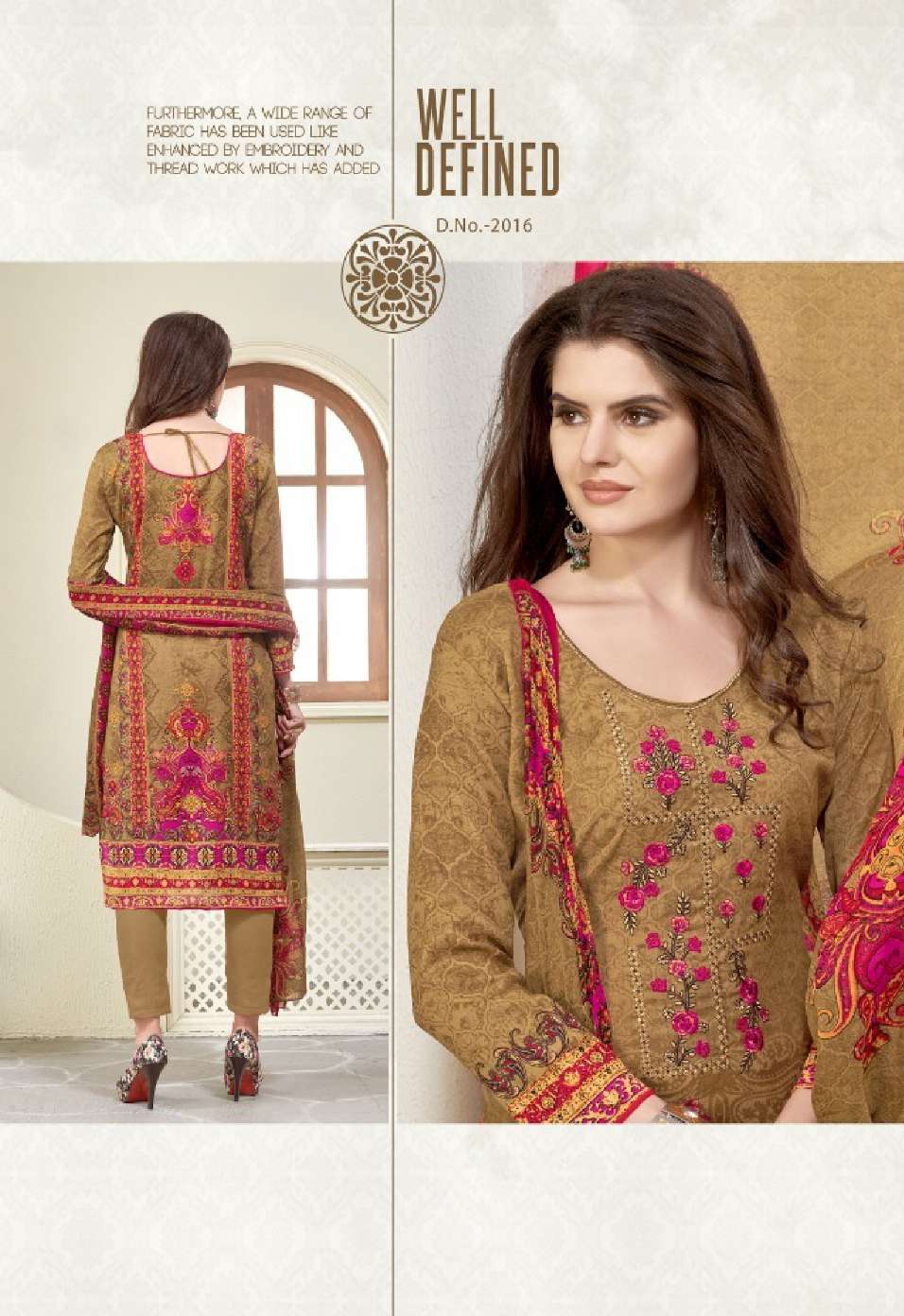 Minu RAABTA Cotton Embroidered Dress Material-8P Catalog